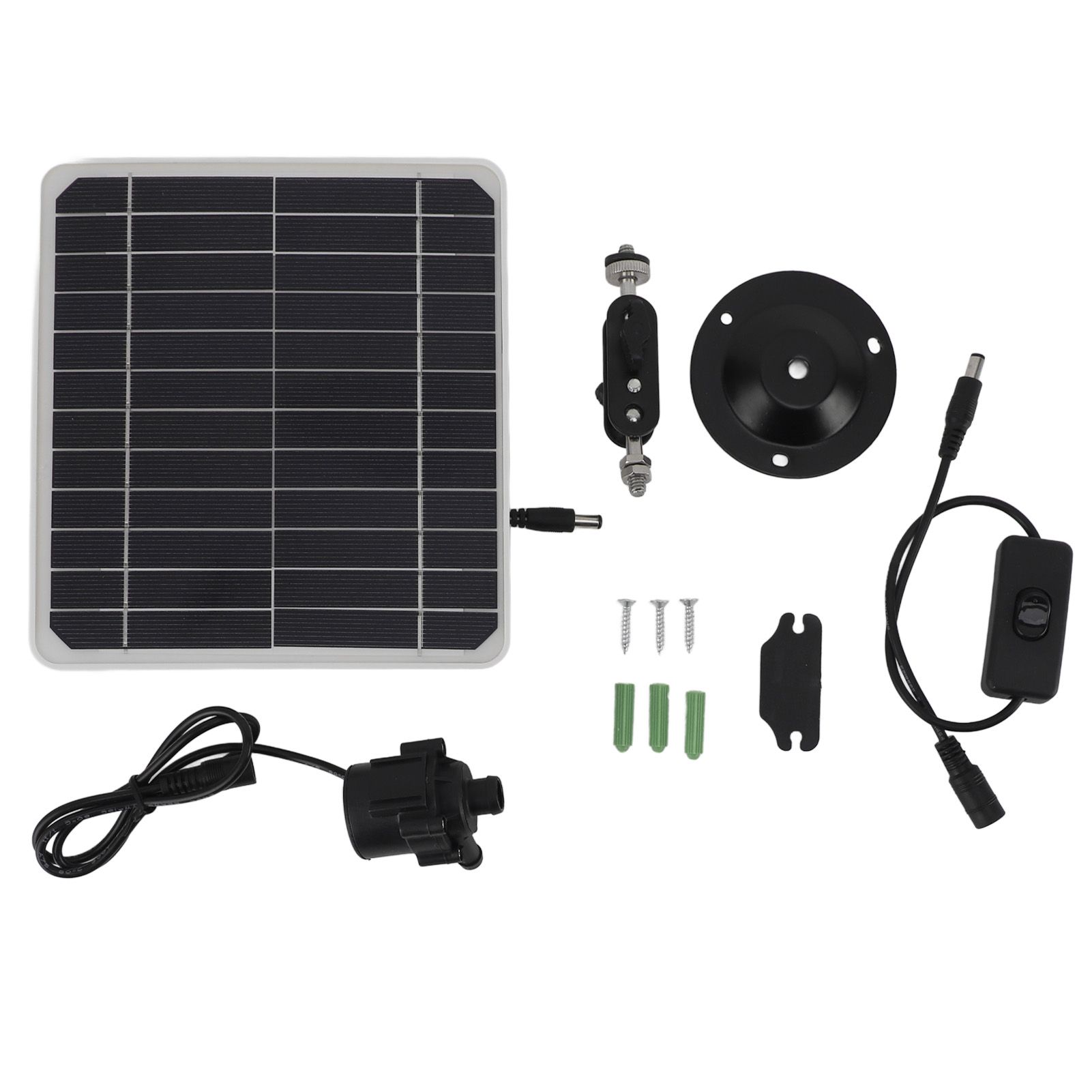 50W Solar Powered Water Pump Solar Panel Kit 24 Hour Operation Solar Panel Water Fountain Pump Kit with Switch Adjustment for Bird Bathing Fish Tanks - Image 1