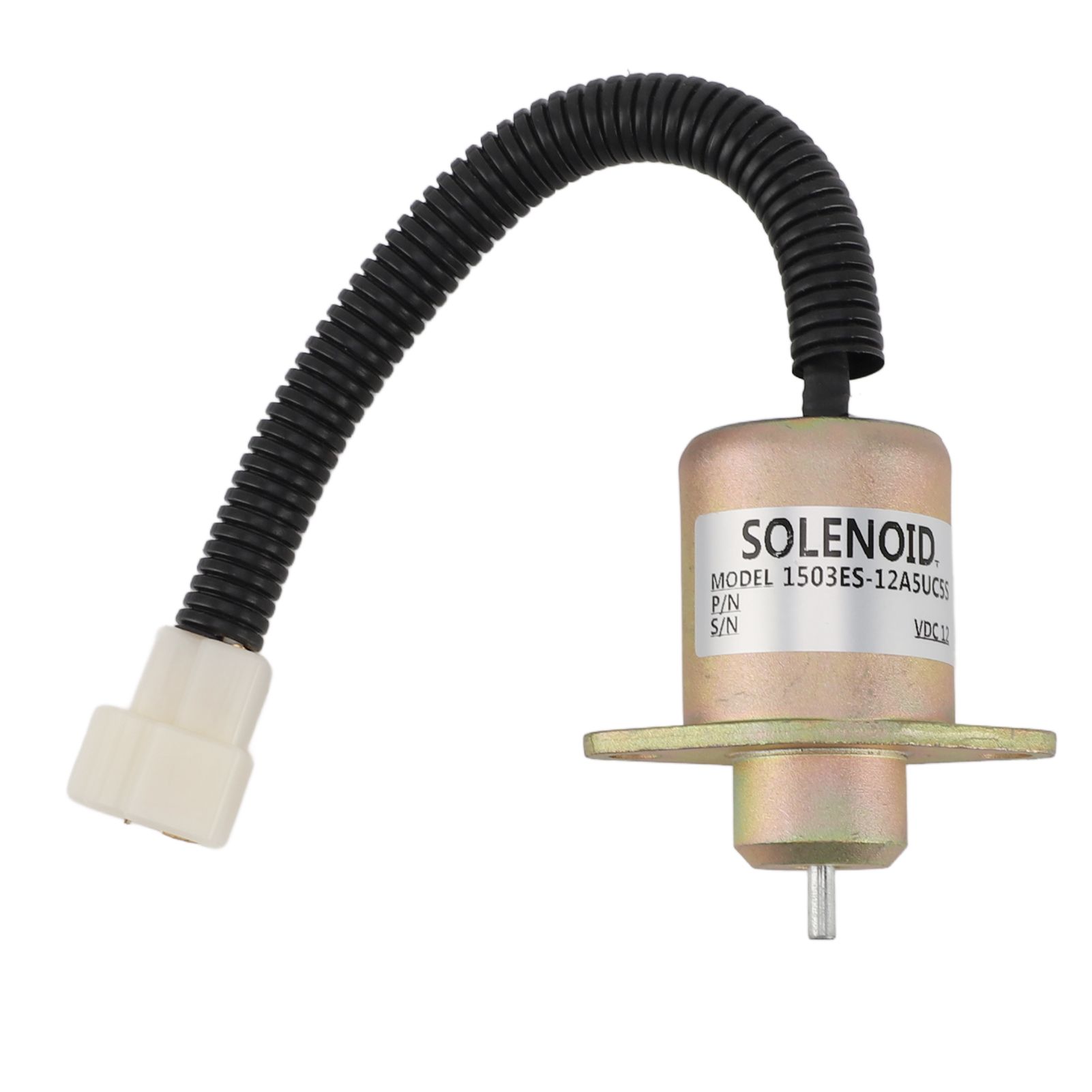 12V Fuel Shut Off Solenoid Valve 1503es 12a5uc5s Accurate Anti Interference Generator Fuel Shutdown Stop Solenoid for Replacement - Image 1