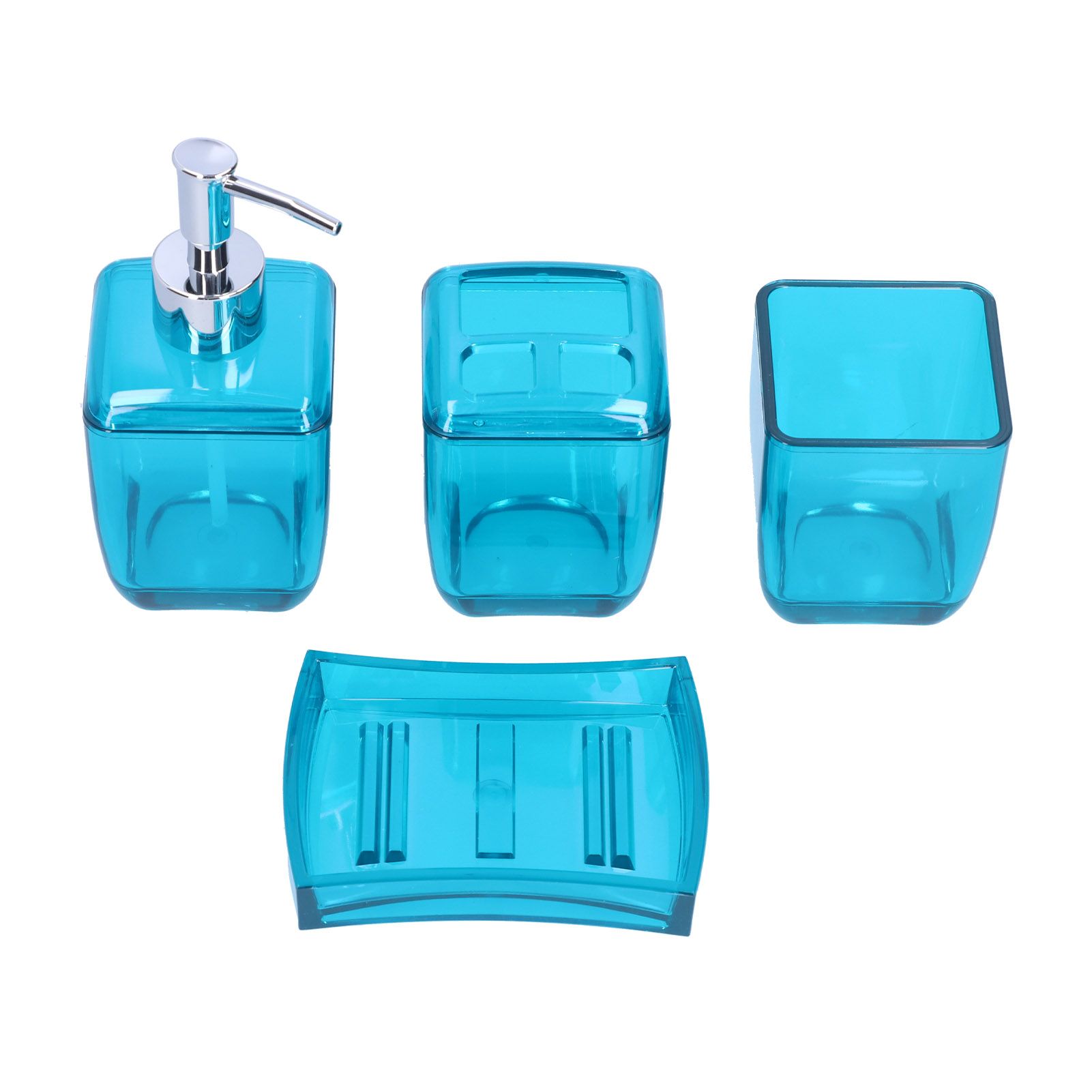 4PCS Bathroom Set Soap Dispenser Toothbrush Holder Wash Cup Soap Dish Bathroom Supplies - Image 1