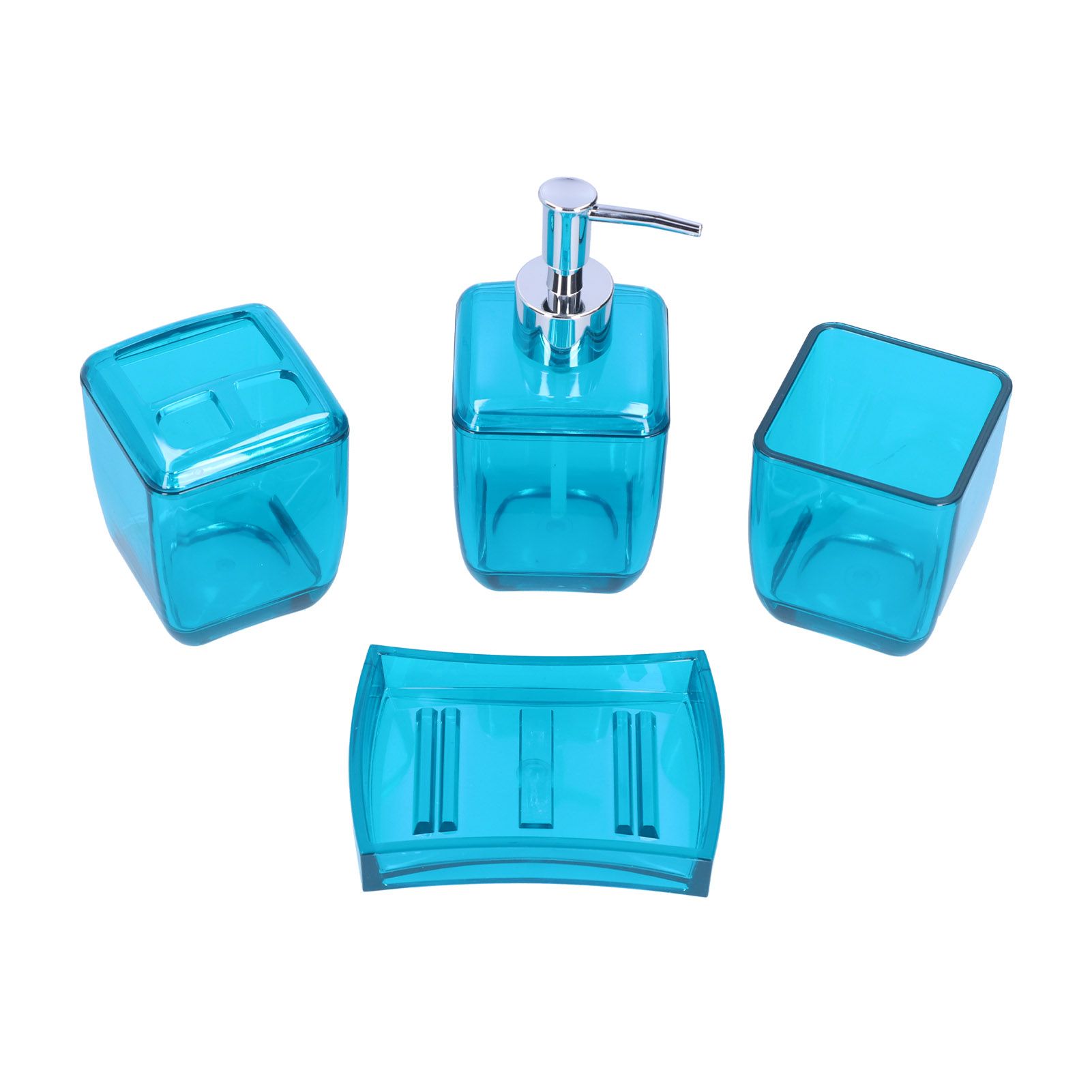 4PCS Bathroom Set Soap Dispenser Toothbrush Holder Wash Cup Soap Dish Bathroom Supplies - Image 2
