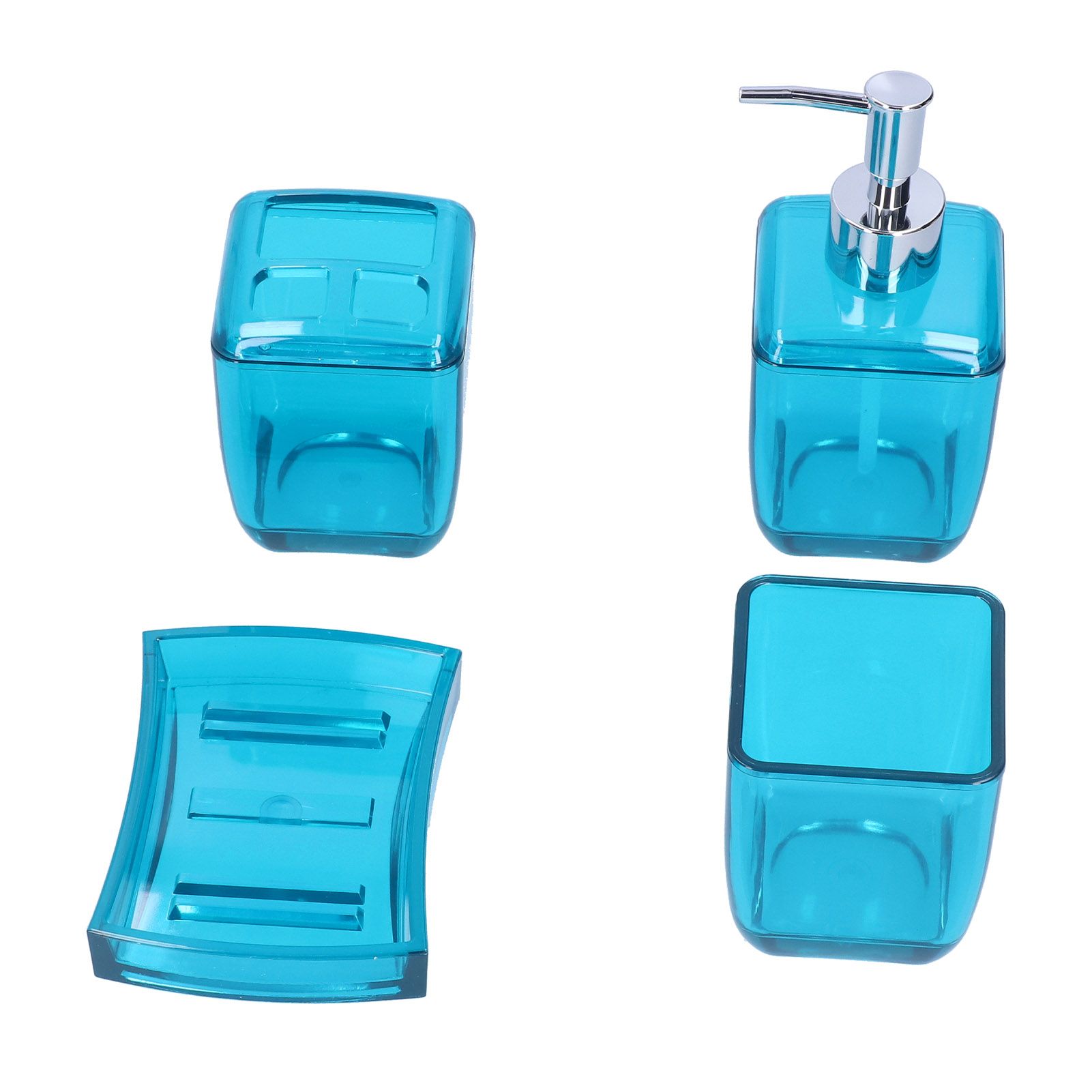 4PCS Bathroom Set Soap Dispenser Toothbrush Holder Wash Cup Soap Dish Bathroom Supplies - Image 3