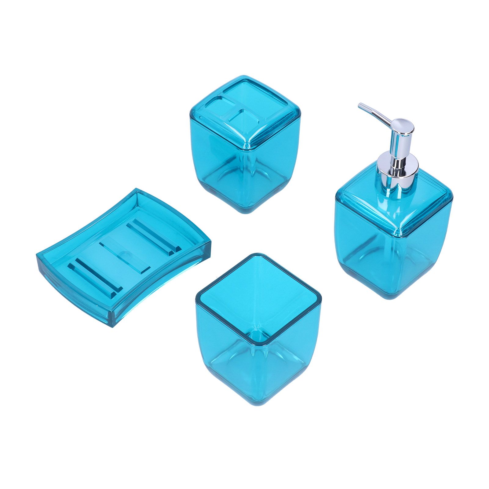 4PCS Bathroom Set Soap Dispenser Toothbrush Holder Wash Cup Soap Dish Bathroom Supplies - Image 4