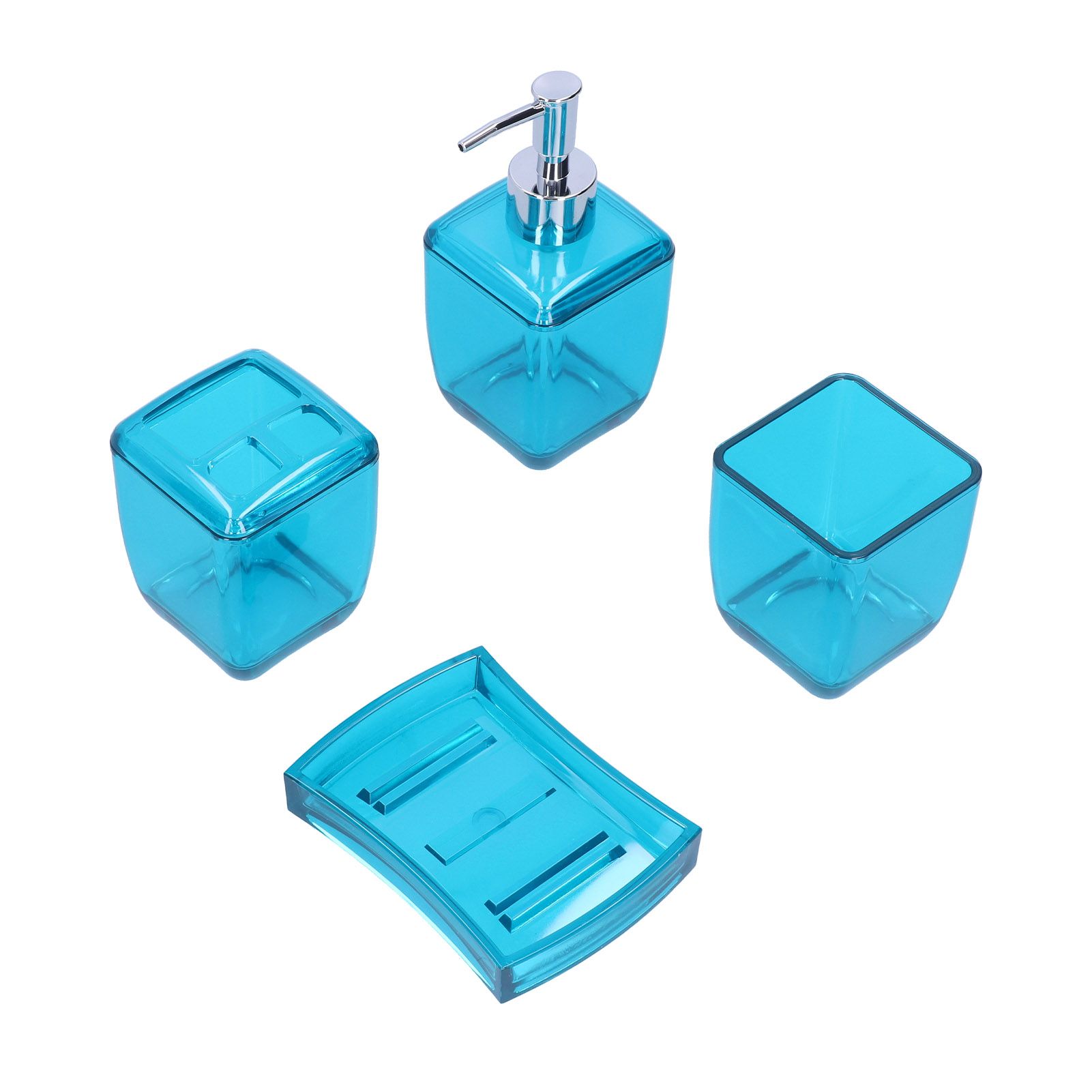 4PCS Bathroom Set Soap Dispenser Toothbrush Holder Wash Cup Soap Dish Bathroom Supplies - Image 5
