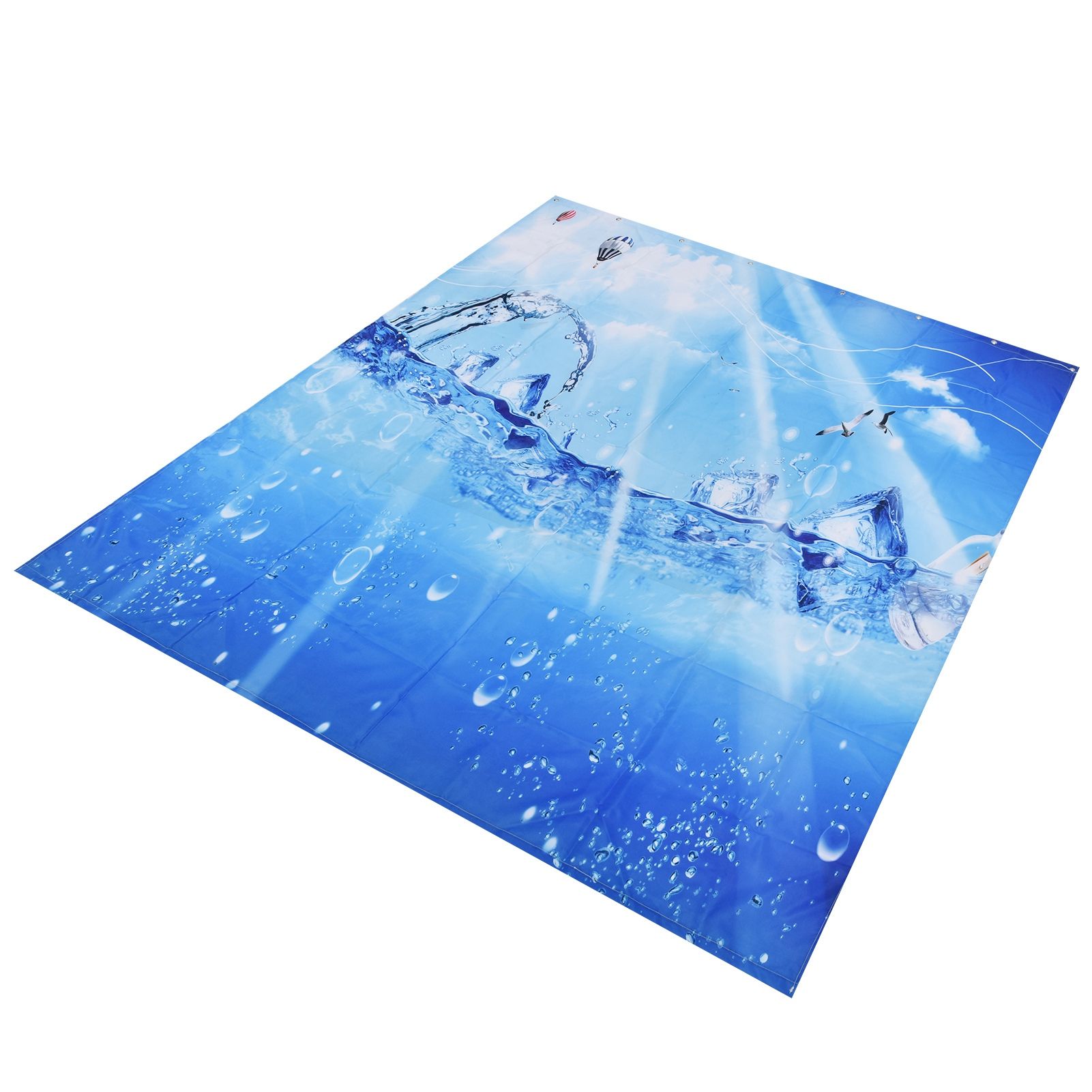 Shower Curtain Polyester Fiber Waterproof Colorful Printing with 12pcs Hook for Home Bathroom150x180cm - Image 6