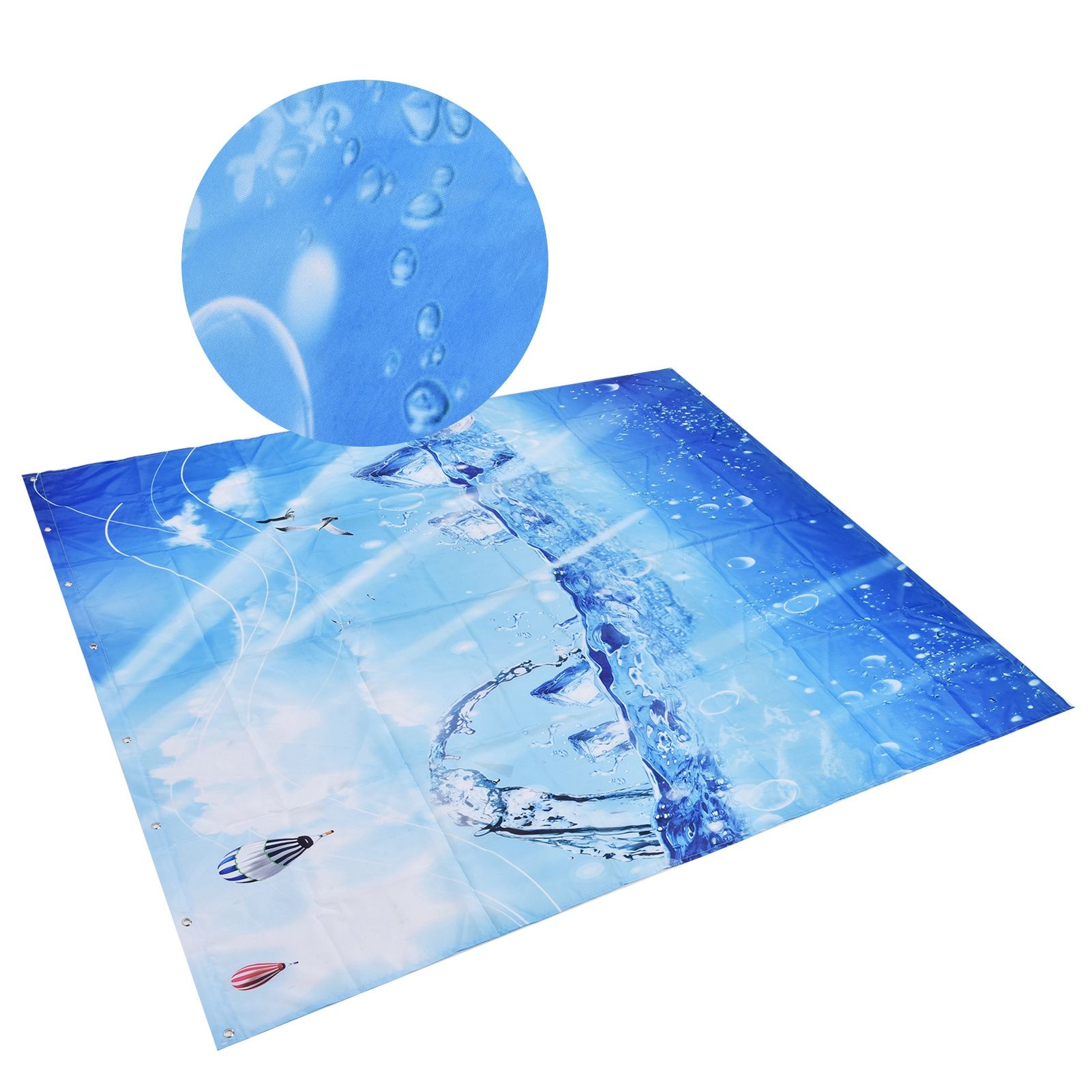 Shower Curtain Polyester Fiber Waterproof Colorful Printing with 12pcs Hook for Home Bathroom180x180cm - Image 3