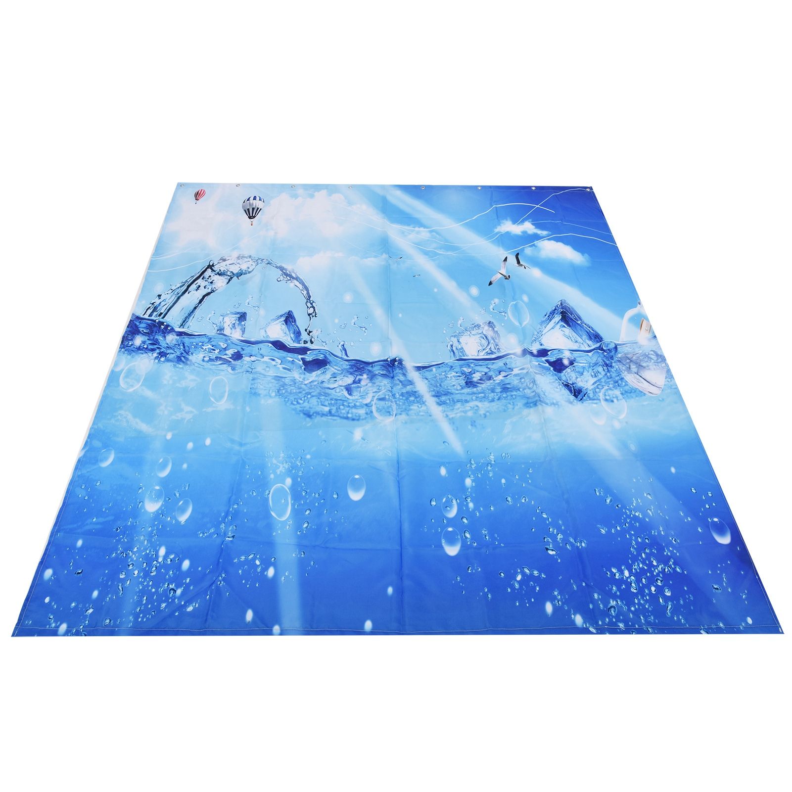 Shower Curtain Polyester Fiber Waterproof Colorful Printing with 12pcs Hook for Home Bathroom180x180cm - Image 4