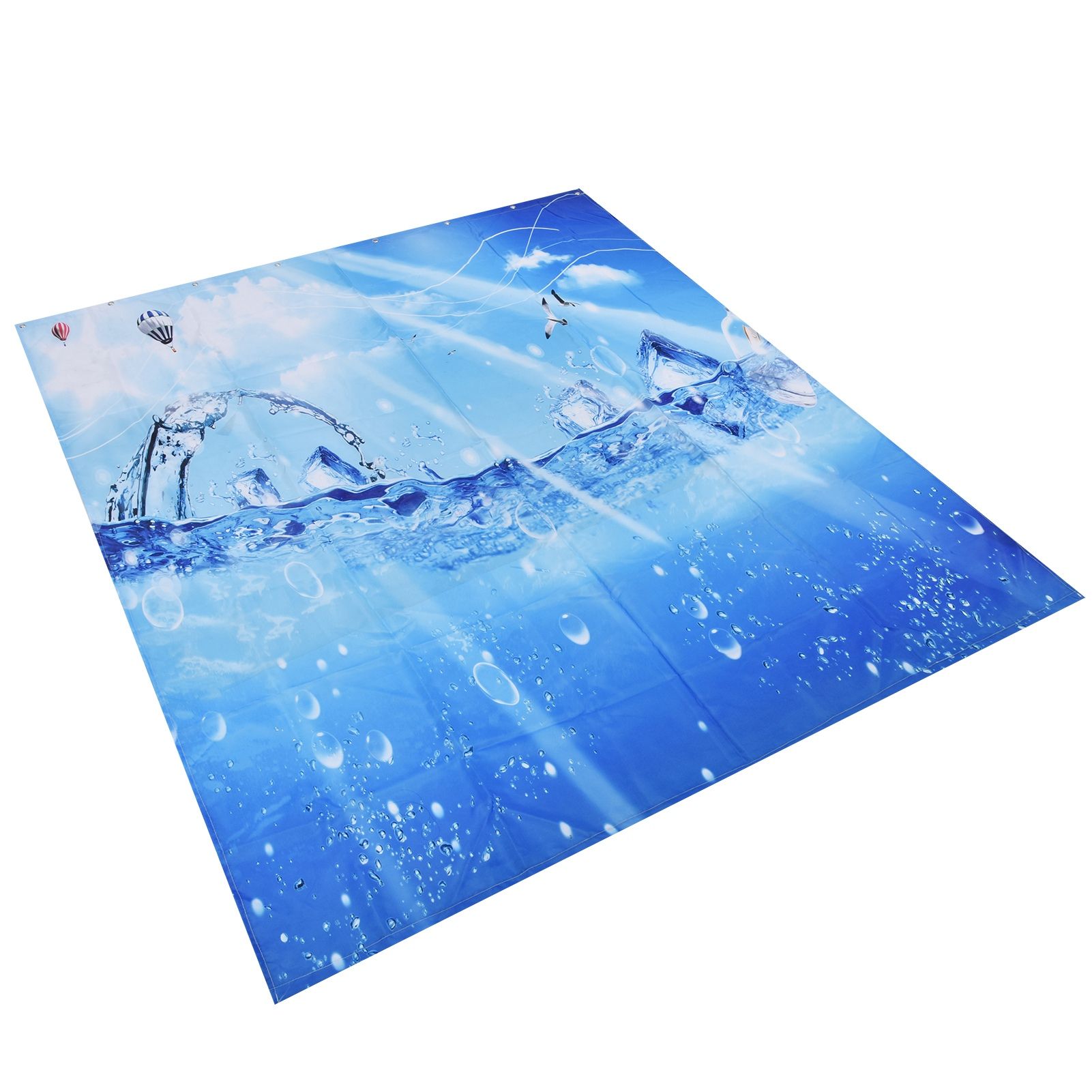 Shower Curtain Polyester Fiber Waterproof Colorful Printing with 12pcs Hook for Home Bathroom180x180cm - Image 5