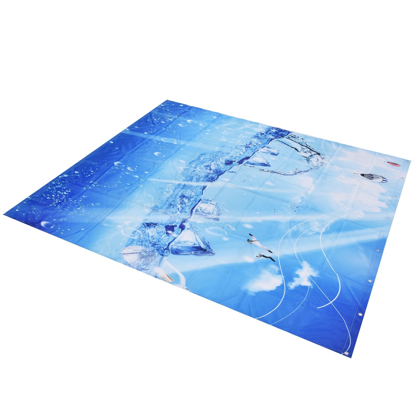 Shower Curtain Polyester Fiber Waterproof Colorful Printing with 12pcs Hook for Home Bathroom180x180cm - Image 8