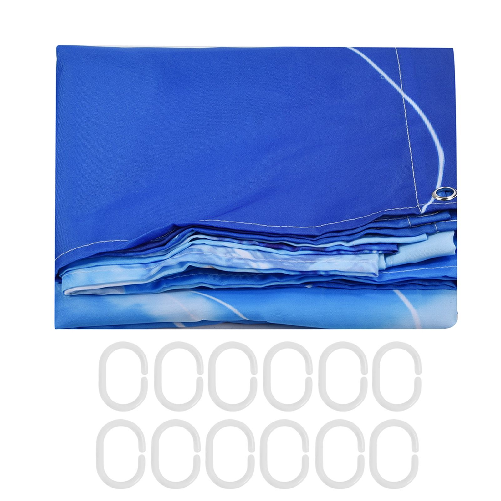 Shower Curtain Polyester Fiber Waterproof Colorful Printing with 12pcs Hook for Home Bathroom180x 200cm - Image 2