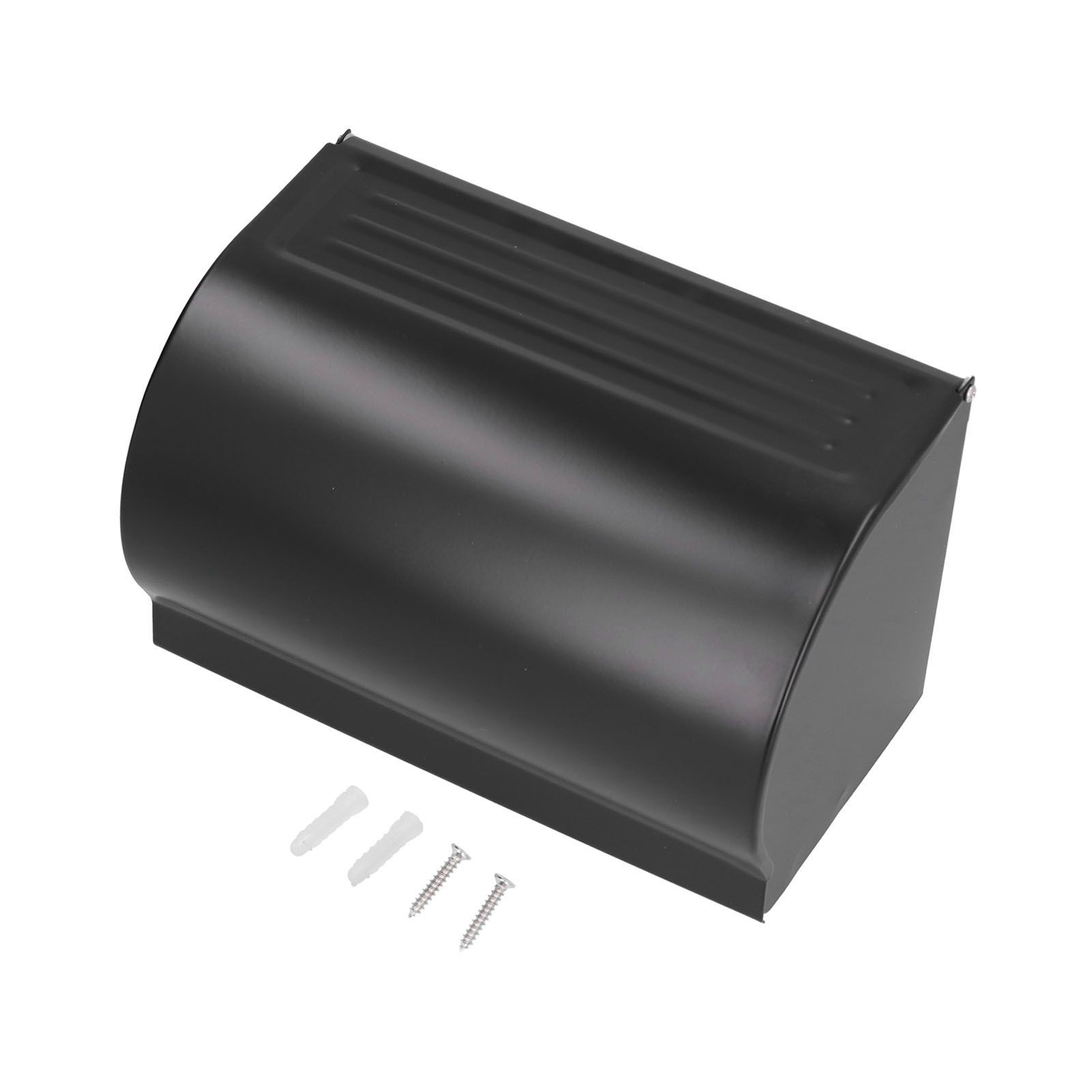 Wall Mounted Tissue Box Rectangular Aluminum Tissue Mobile Phone Holder for Bathroom - Image 1