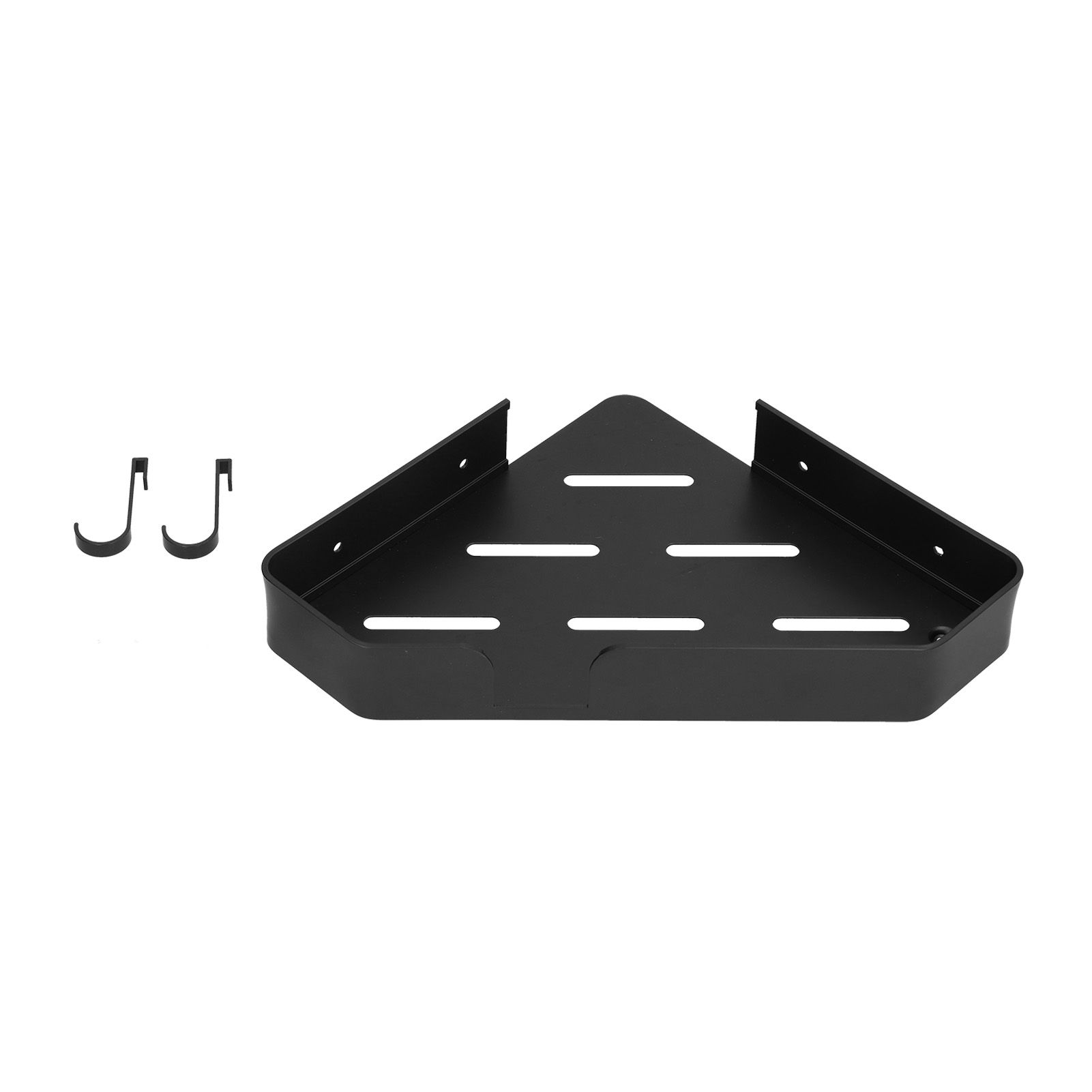 Shower Corner Shelf Aluminum Triangle Single Layer Storage Rack for Bathroom Hotel Toilet - Image 3