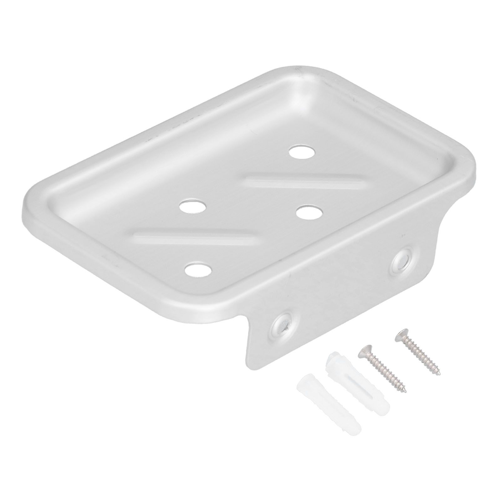Soap Holder Aluminum Wall Mounted Kitchen Sponge Tray Shower Shelf Drain Storage Rack for Toilet Dorm Bathroom - Image 1