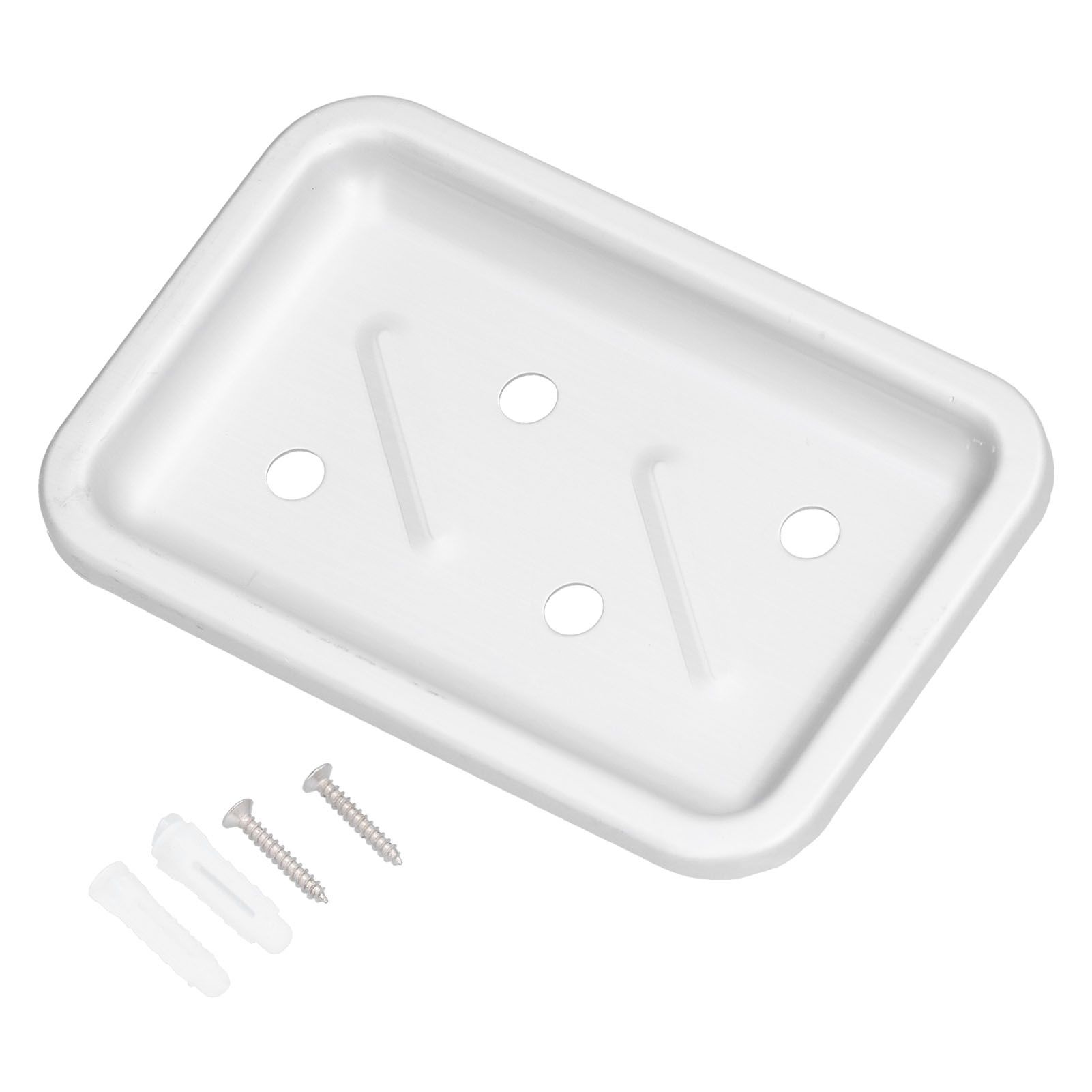 Soap Holder Aluminum Wall Mounted Kitchen Sponge Tray Shower Shelf Drain Storage Rack for Toilet Dorm Bathroom - Image 8