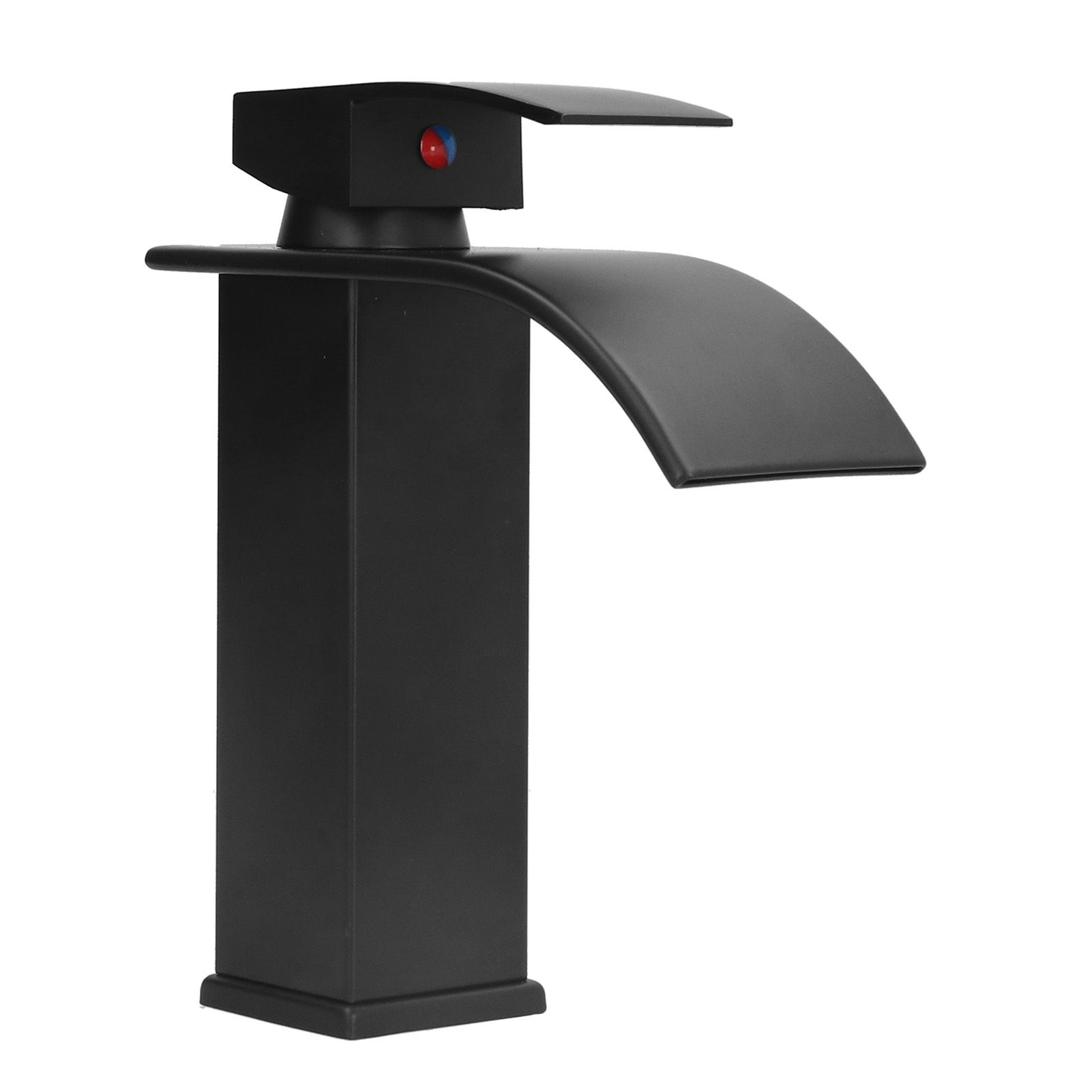 G1/2 Mixer Water Tap Basin Sink Faucet with Long Handle for Bathroom Hotel Homestay Black - Image 3