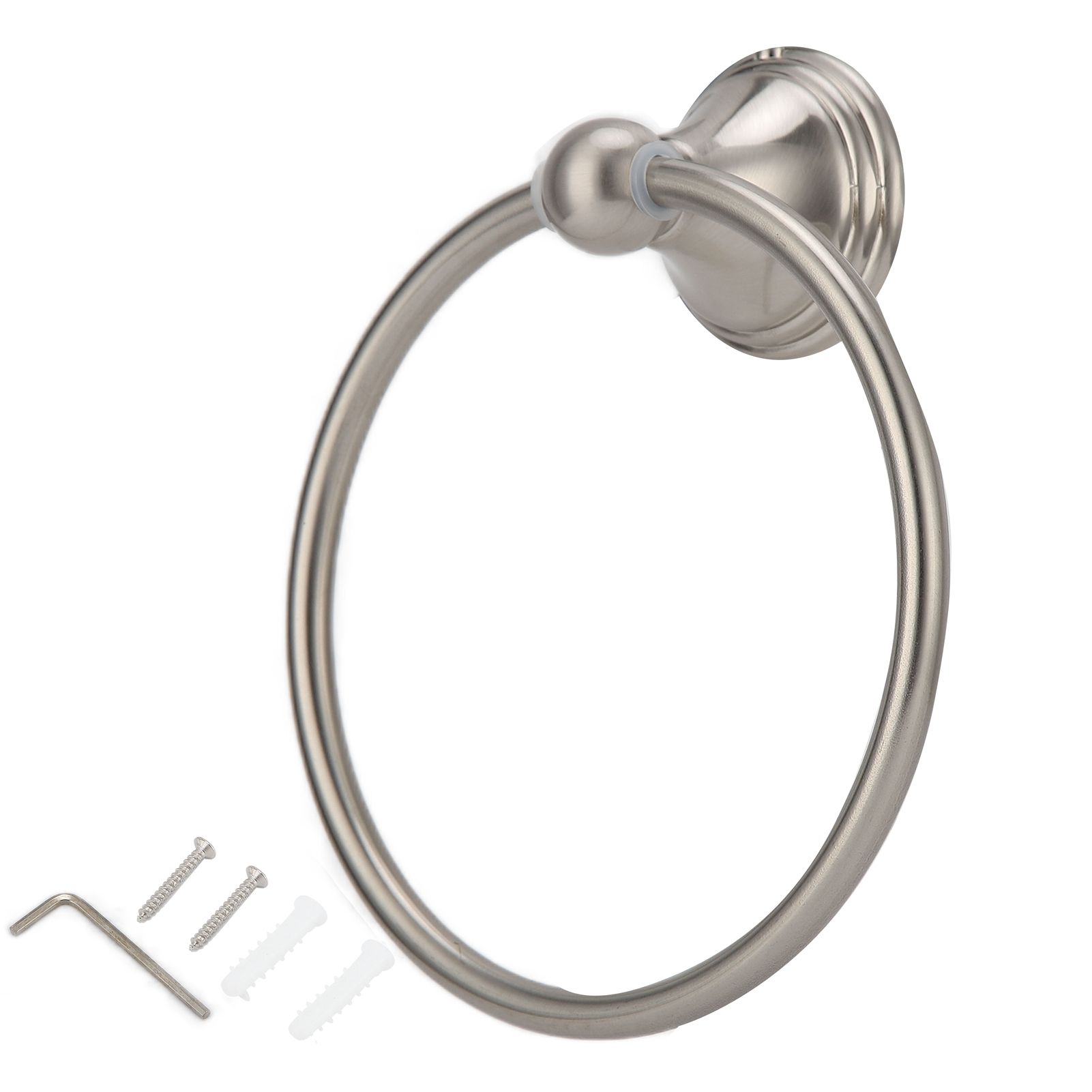 Towel Ring Stainless Steel Hand Towel Holder WallMounted Towel Rack Bathroom Hardware Rack(893 Brushed ) - Image 1