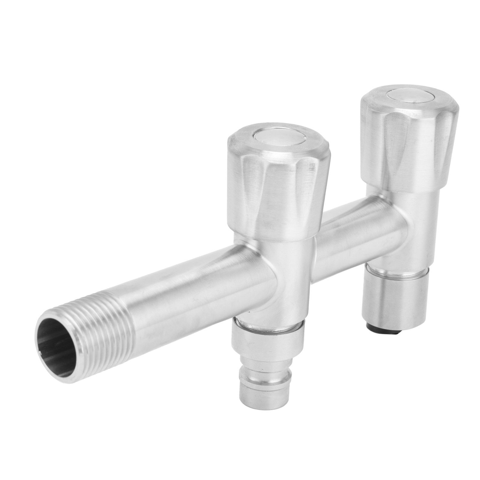 G1/2 Stainless Steel Faucet 1 Inlet 2 Outlet Washing Machine Water Tap for Home Bathroom Balcony - Image 7