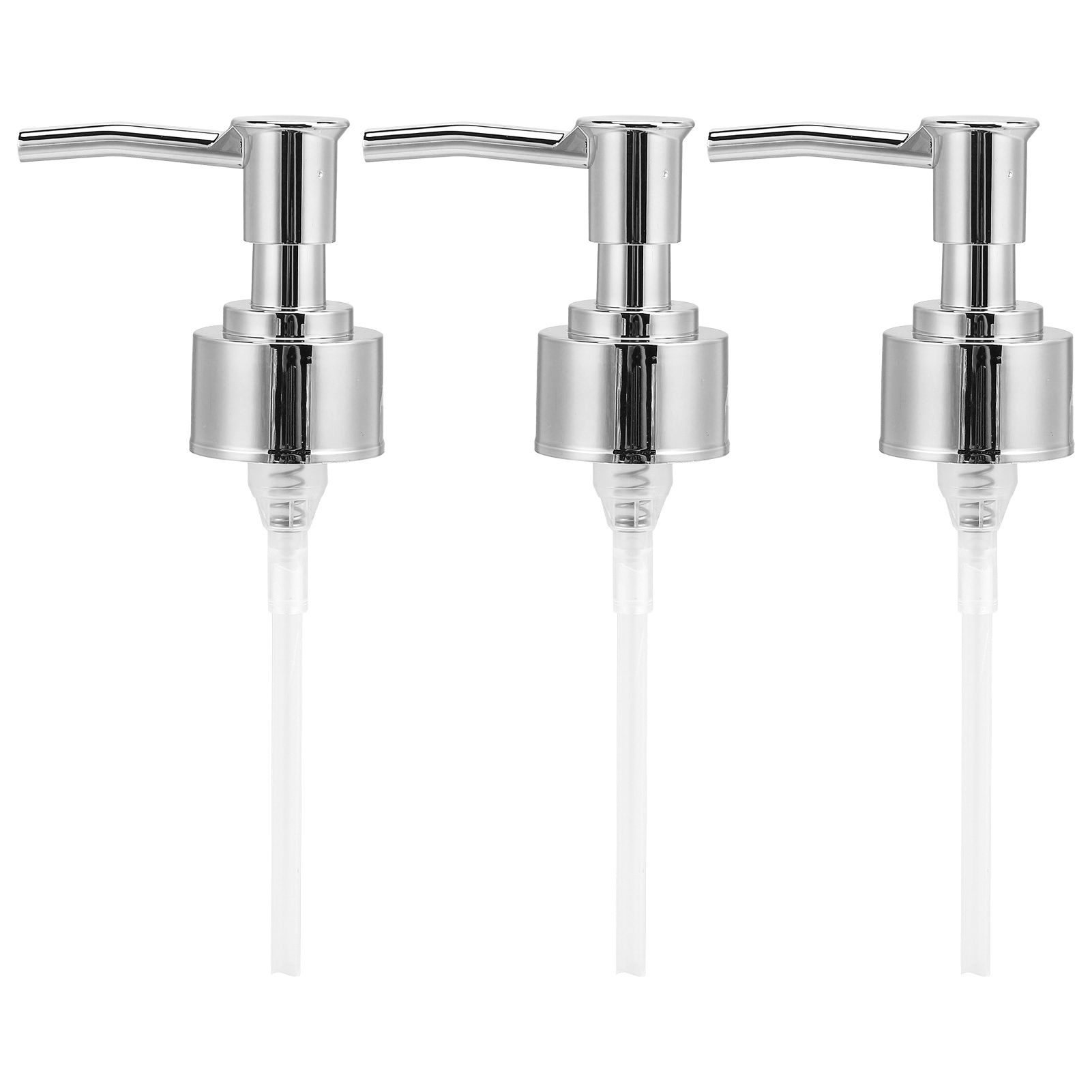 Perfume Bottle Pump Shampoo and Conditioner Bottle Nozzle for Soap Lotion Massage Oil BottleSilver - Image 2
