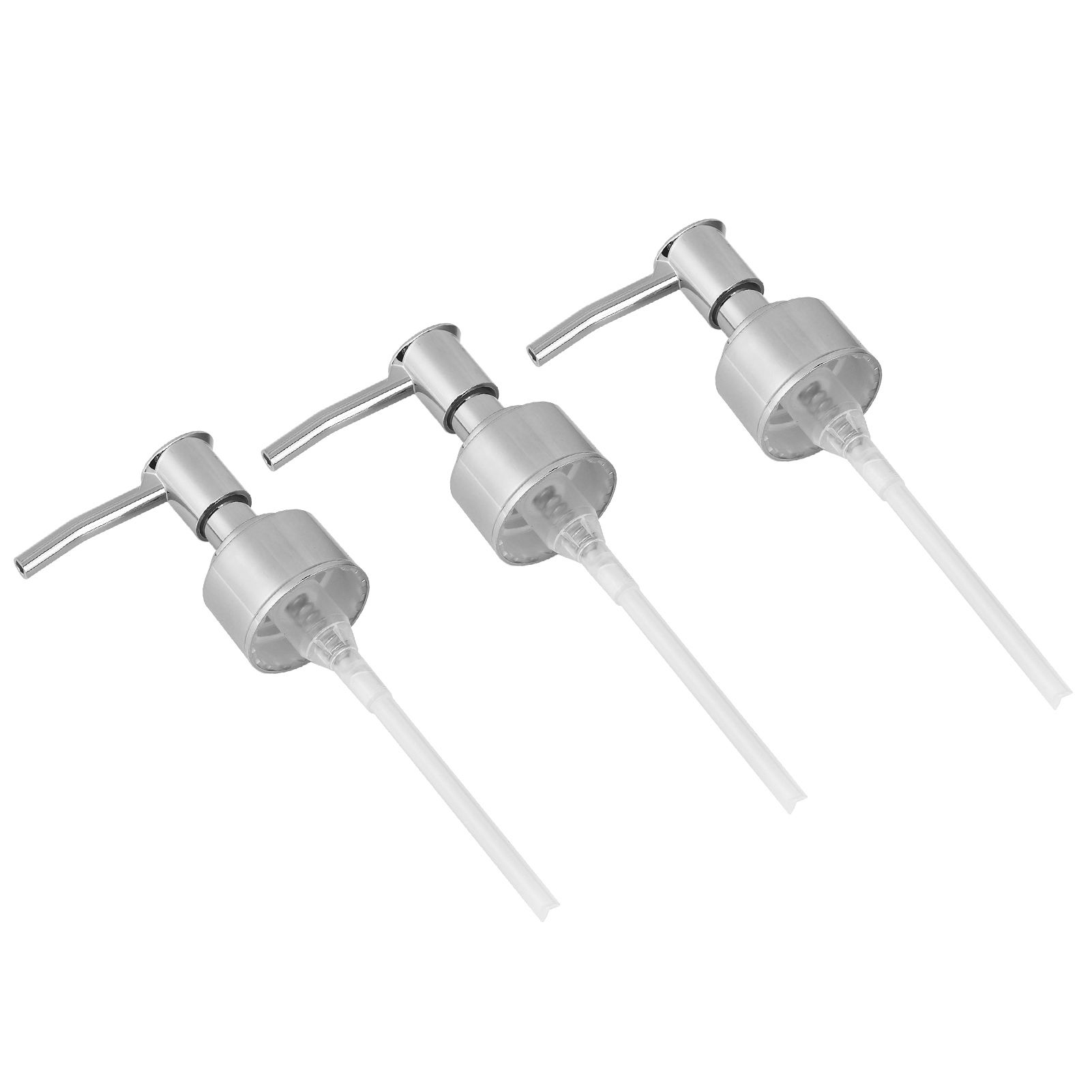 Perfume Bottle Pump Shampoo and Conditioner Bottle Nozzle for Soap Lotion Massage Oil BottleSilver - Image 3