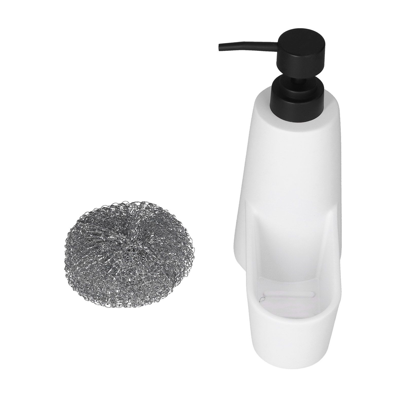 Soap Dispenser Dishwashing Liquid Hand Soap Pump with A Steel Ball for Bathroom and Kitchen SinkWhite - Image 2