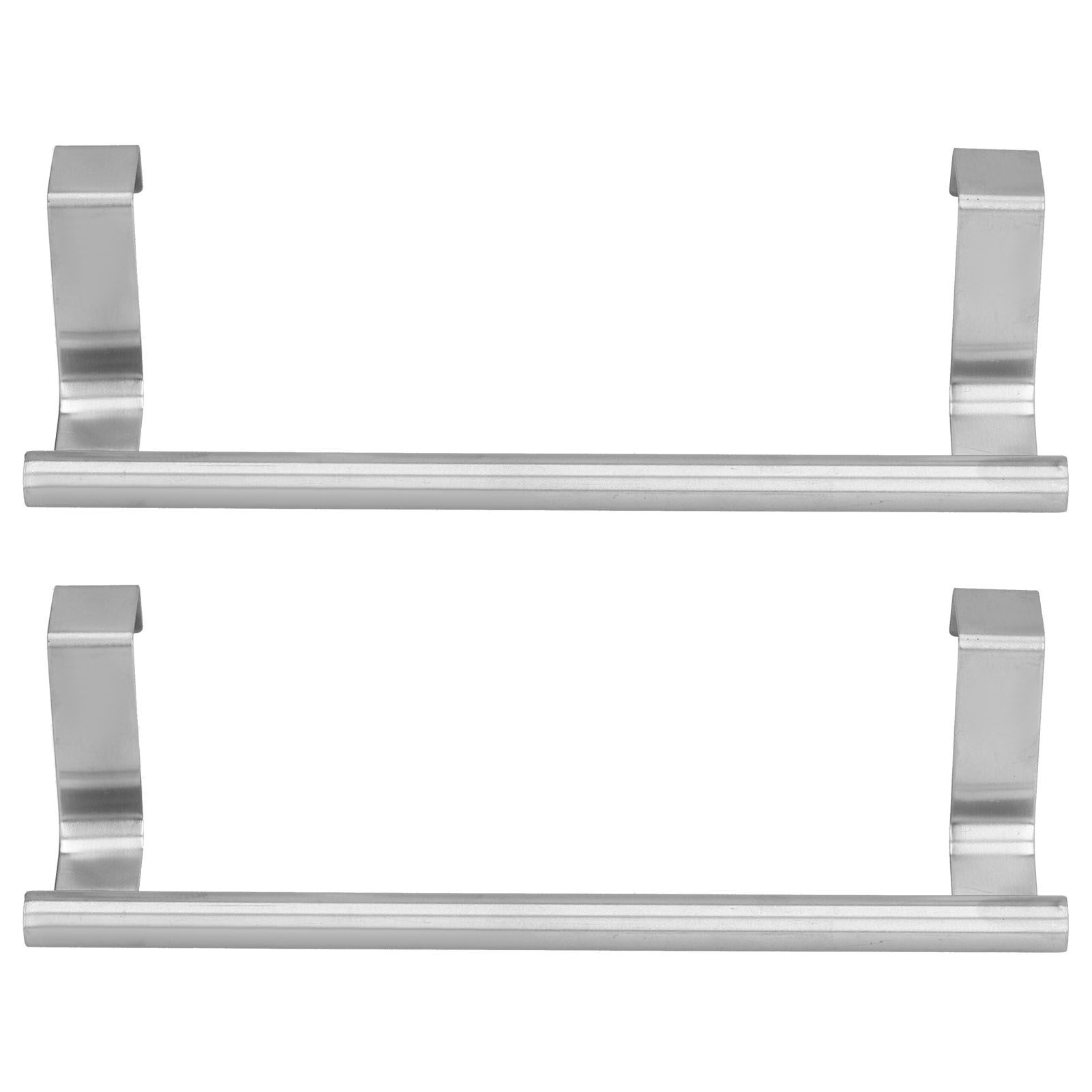 2Pcs Stainless Steel Hanging Towel Rack No Punch Bathroom Hanger for Home Hotel Apartment23CM - Image 1