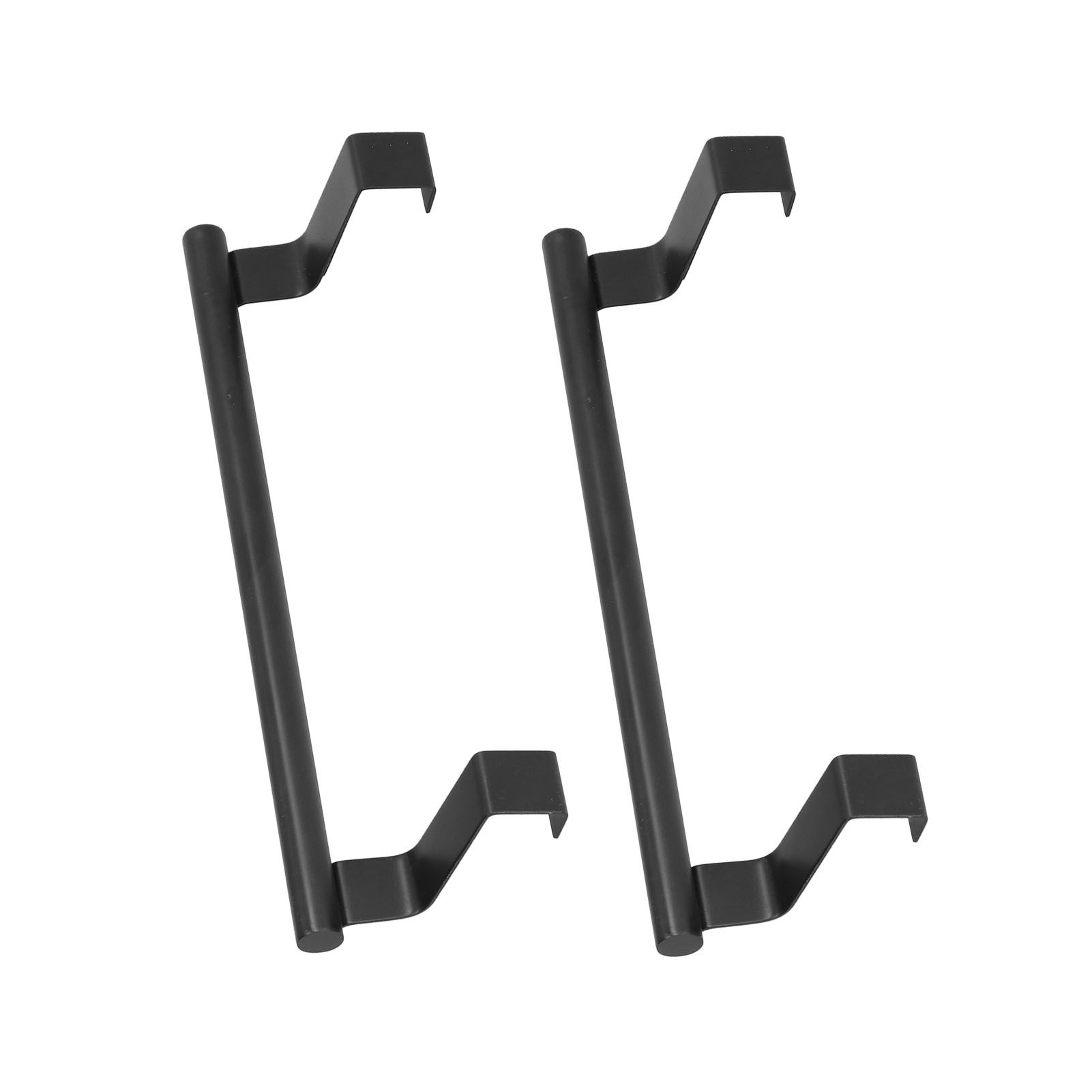 2Pcs Towel Rack Black Hangable Punch Free Nail Free Cabinet Door Towel Rack for Home Hotel23CM - Image 4