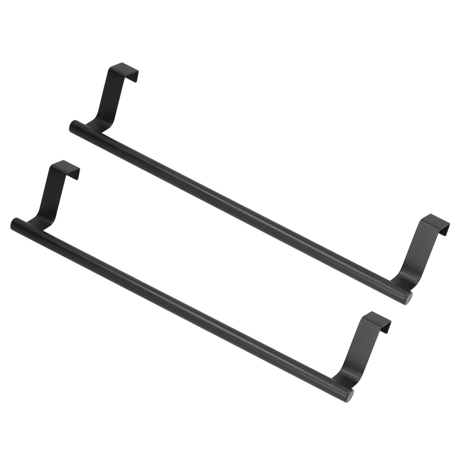 2Pcs Towel Rack Black Hangable Punch Free Nail Free Cabinet Door Towel Rack for Home Hotel36CM - Image 3