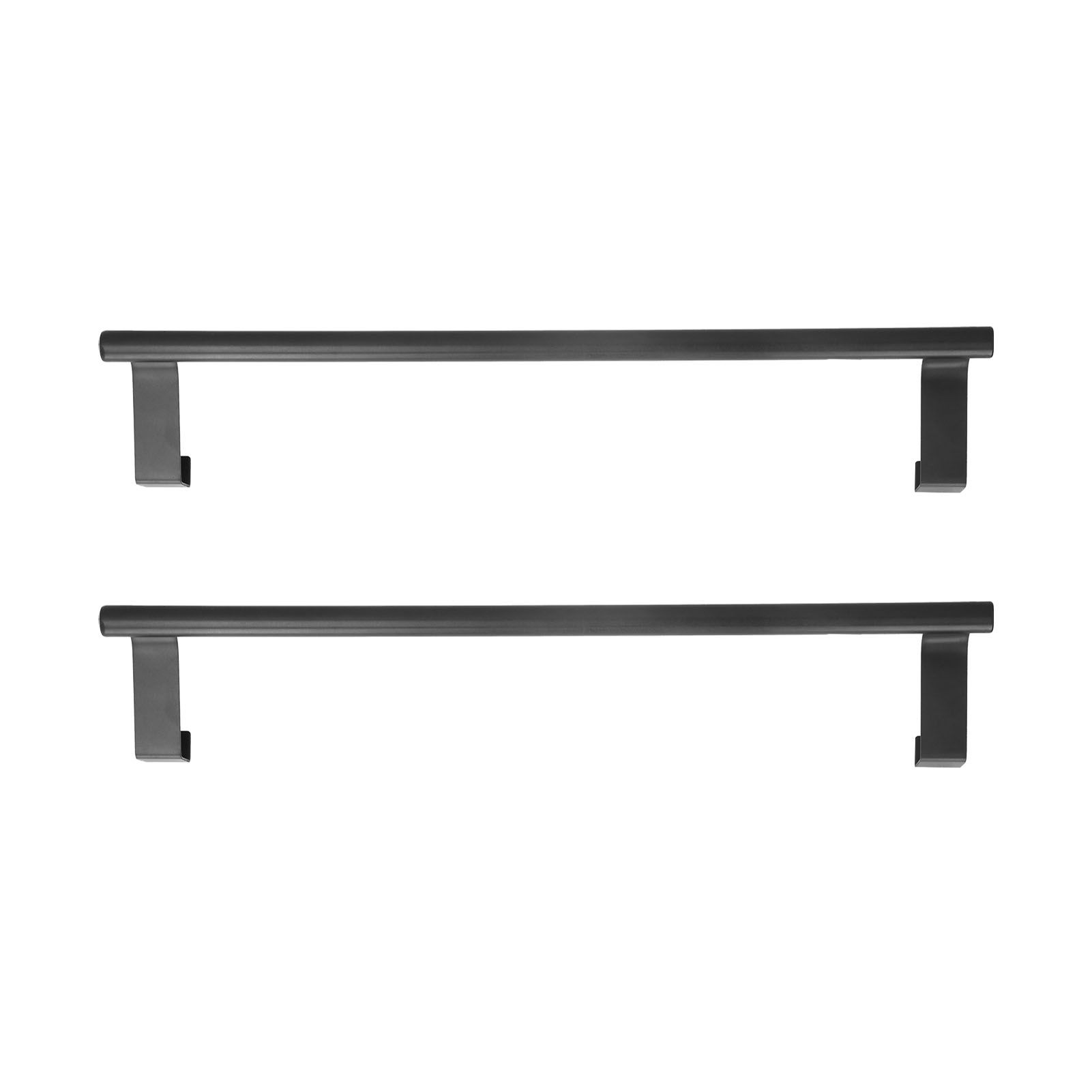 2Pcs Towel Rack Black Hangable Punch Free Nail Free Cabinet Door Towel Rack for Home Hotel36CM - Image 6