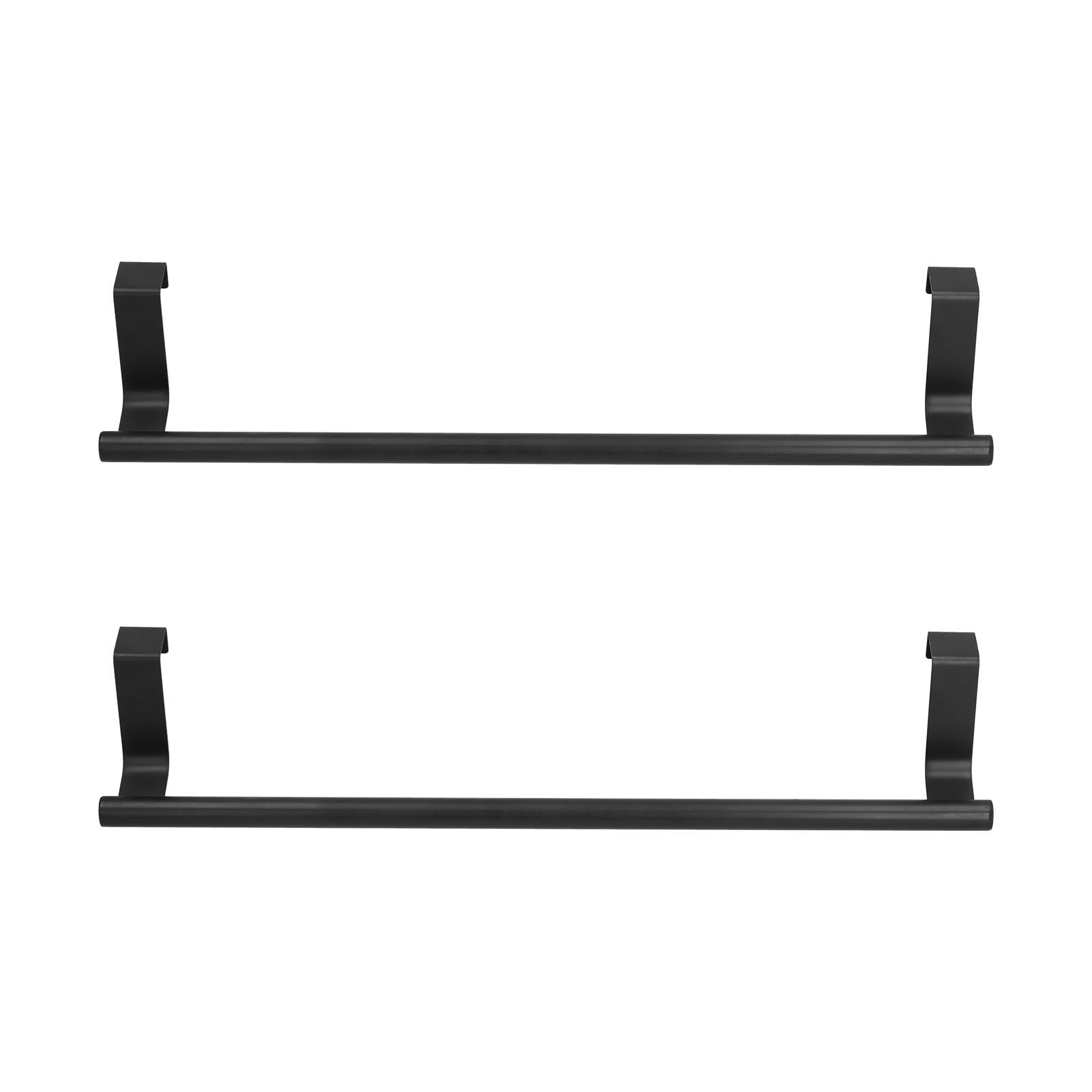 2Pcs Towel Rack Black Hangable Punch Free Nail Free Cabinet Door Towel Rack for Home Hotel36CM - Image 8