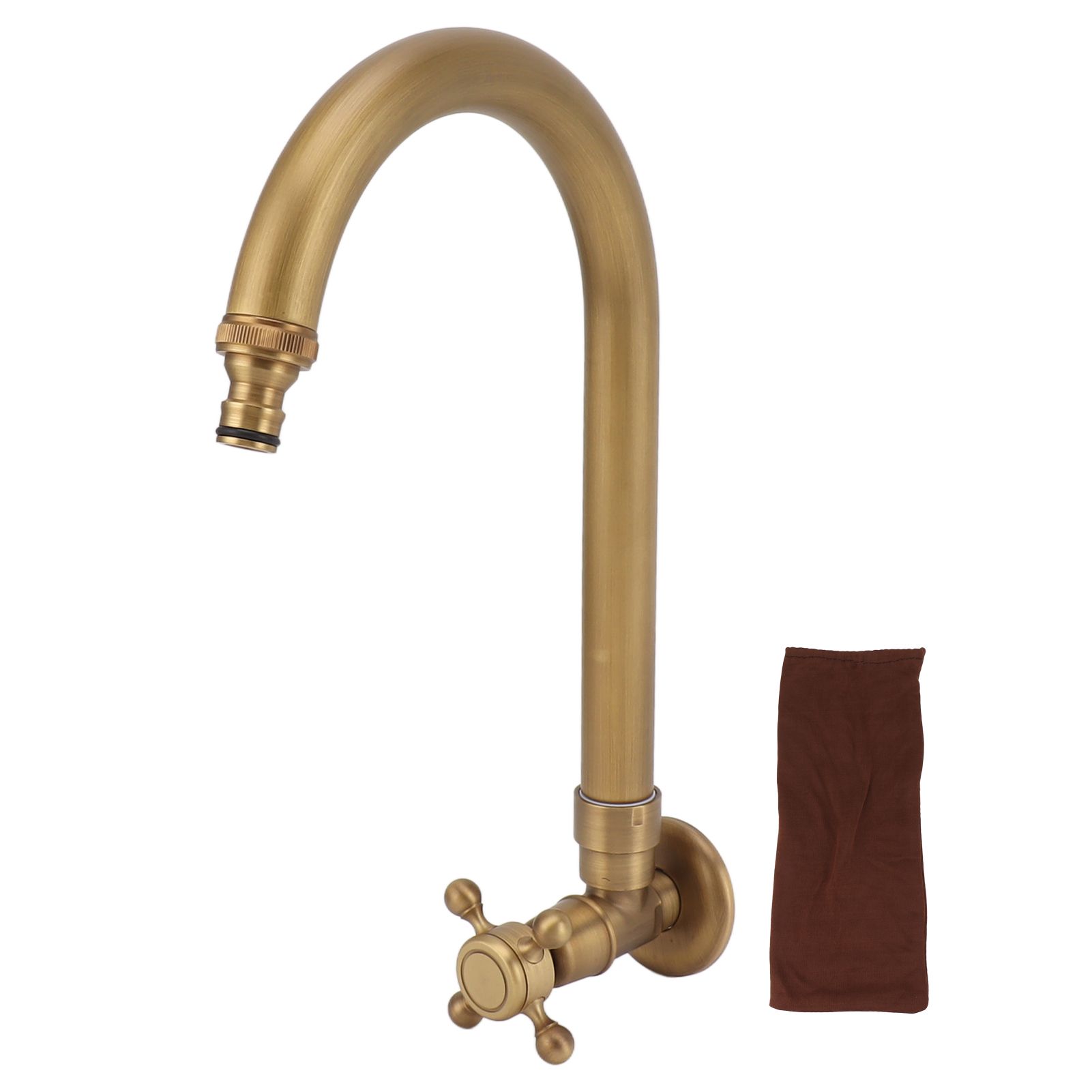 Garden Outdoor Faucet Antique In Wall Frost Crack Prevention 360 Degree Rotation Single Cold Water Faucet Tap Thin Mouth - Image 1