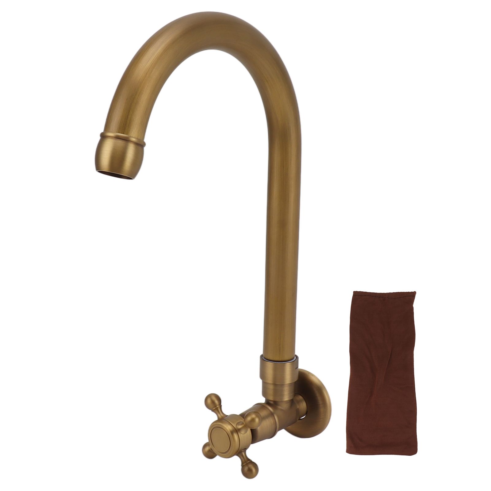 Garden Outdoor Faucet Antique In Wall Frost Crack Prevention 360 Degree Rotation Single Cold Water Faucet Tap Round Mouth - Image 1
