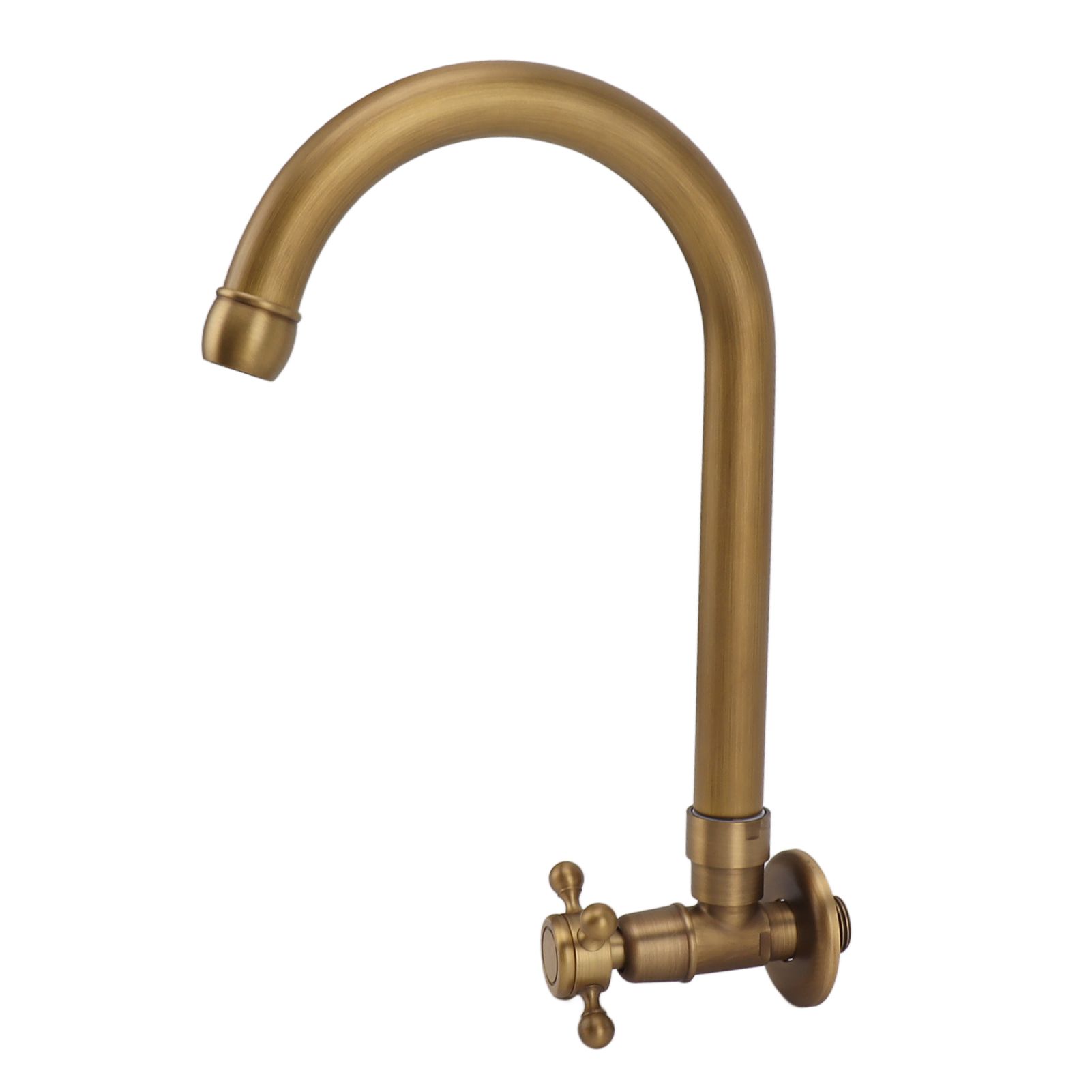 Garden Outdoor Faucet Antique In Wall Frost Crack Prevention 360 Degree Rotation Single Cold Water Faucet Tap Round Mouth - Image 2