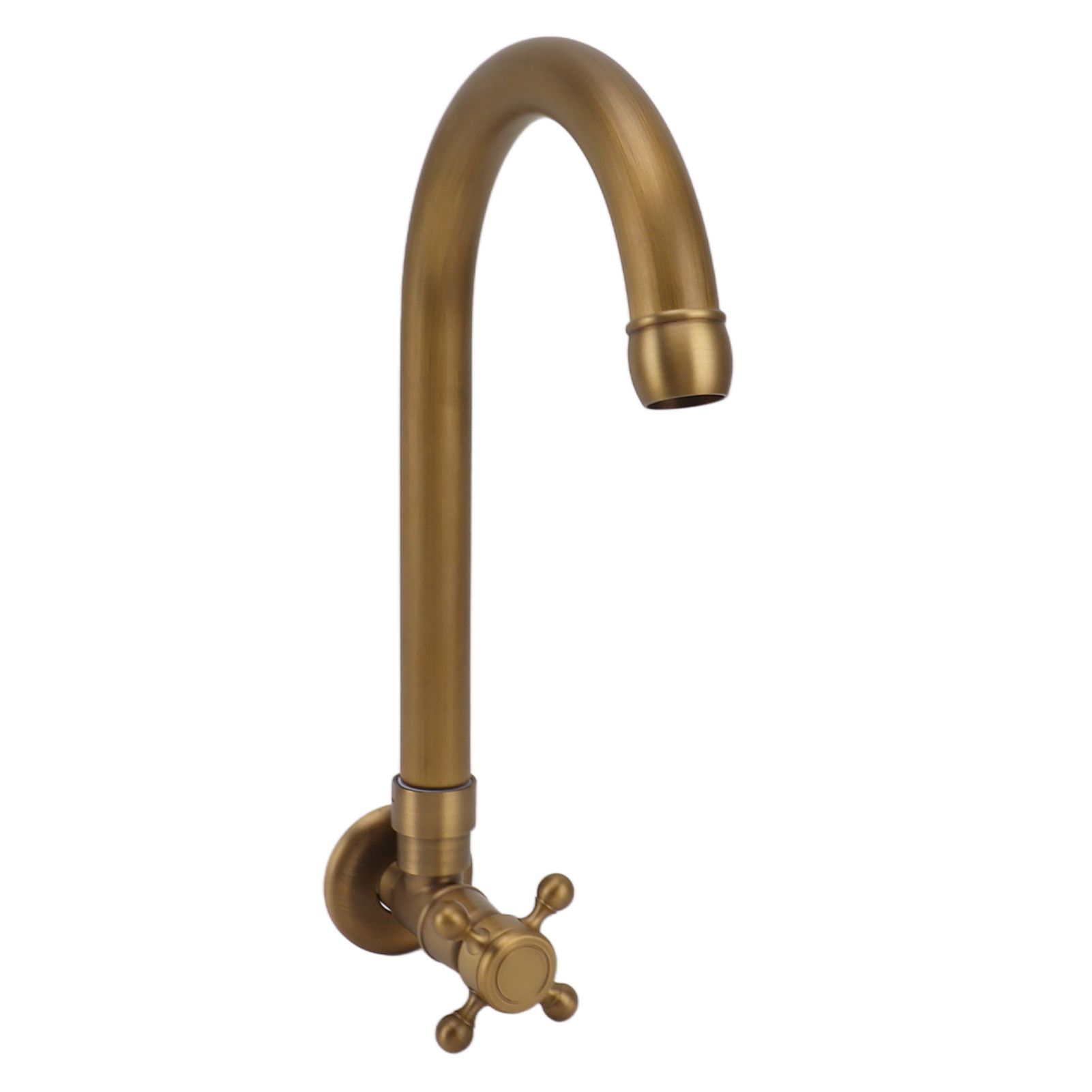Garden Outdoor Faucet Antique In Wall Frost Crack Prevention 360 Degree Rotation Single Cold Water Faucet Tap Round Mouth - Image 3