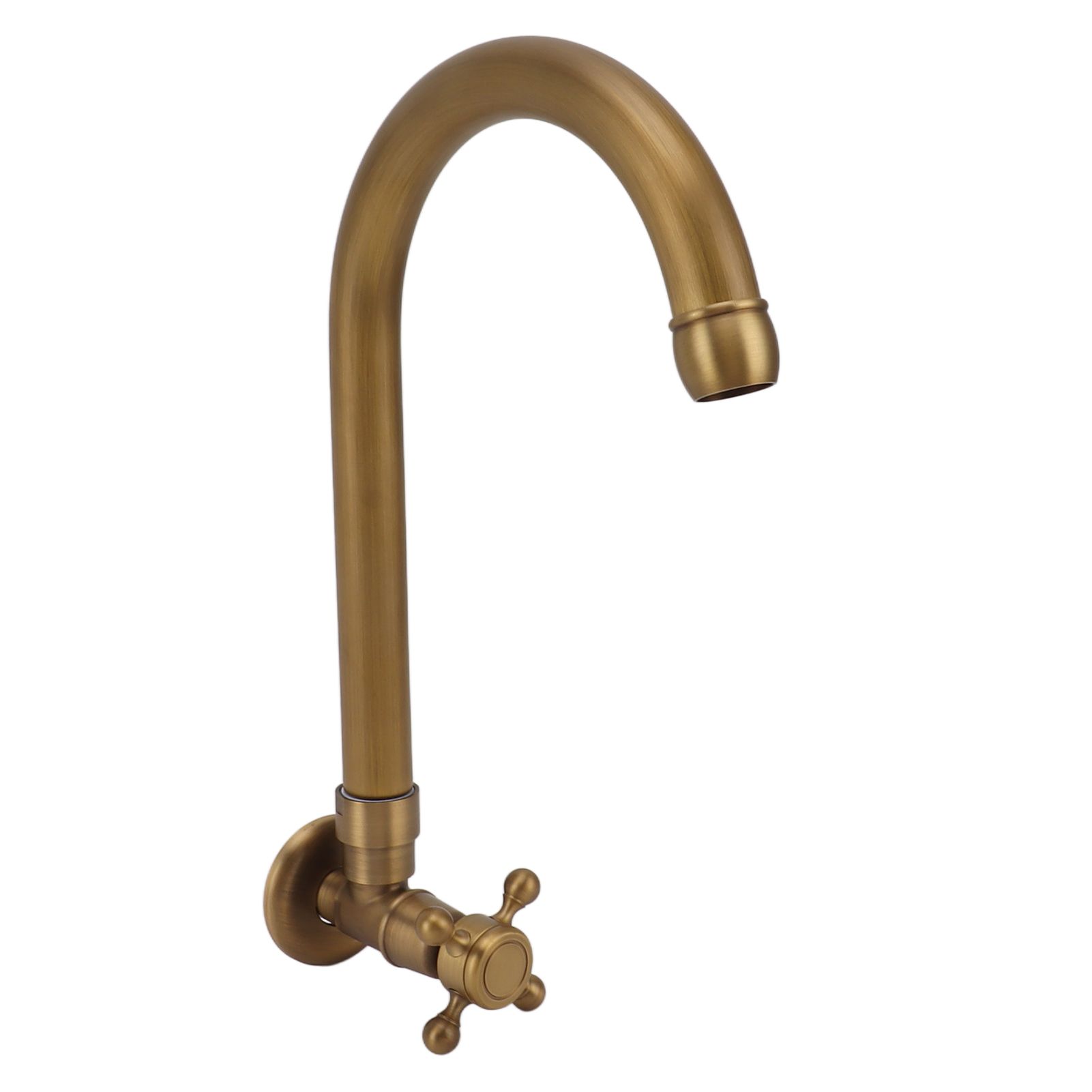 Garden Outdoor Faucet Antique In Wall Frost Crack Prevention 360 Degree Rotation Single Cold Water Faucet Tap Round Mouth - Image 5