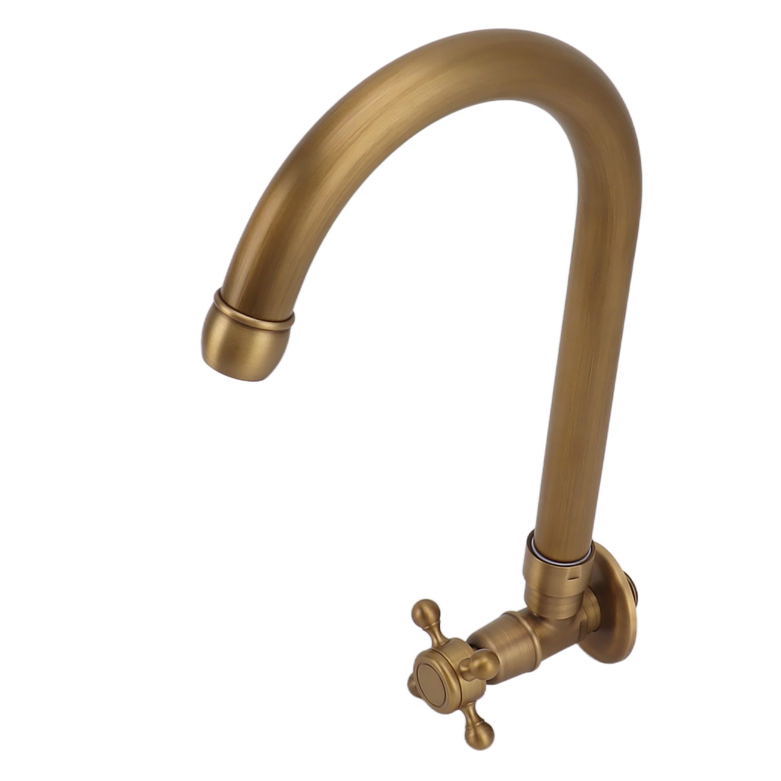 Garden Outdoor Faucet Antique In Wall Frost Crack Prevention 360 Degree Rotation Single Cold Water Faucet Tap Round Mouth - Image 7