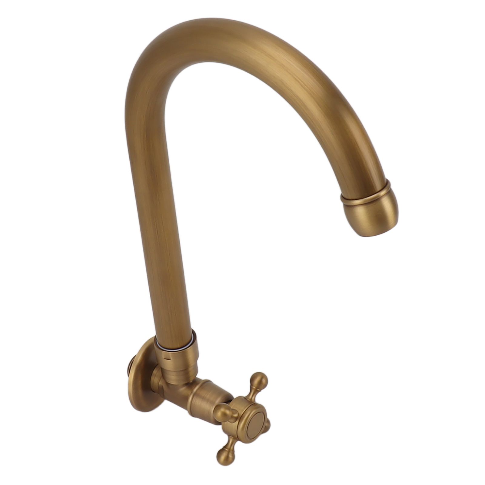 Garden Outdoor Faucet Antique In Wall Frost Crack Prevention 360 Degree Rotation Single Cold Water Faucet Tap Round Mouth - Image 8