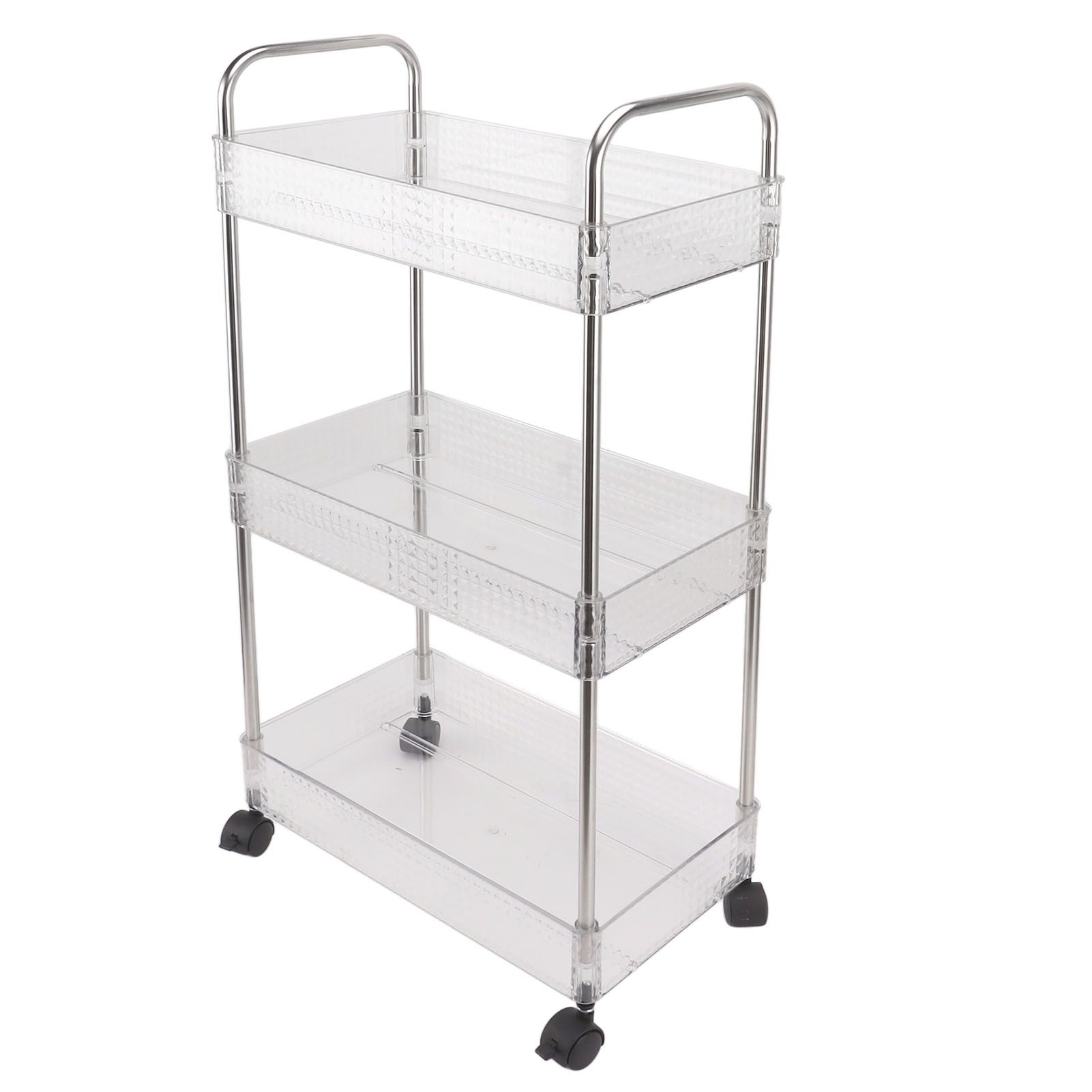 Kitchen Storage Rack Multifunctional 3 Tier Mobile Storage Cart for Bathroom Laundry Room Narrow Places S - Image 2
