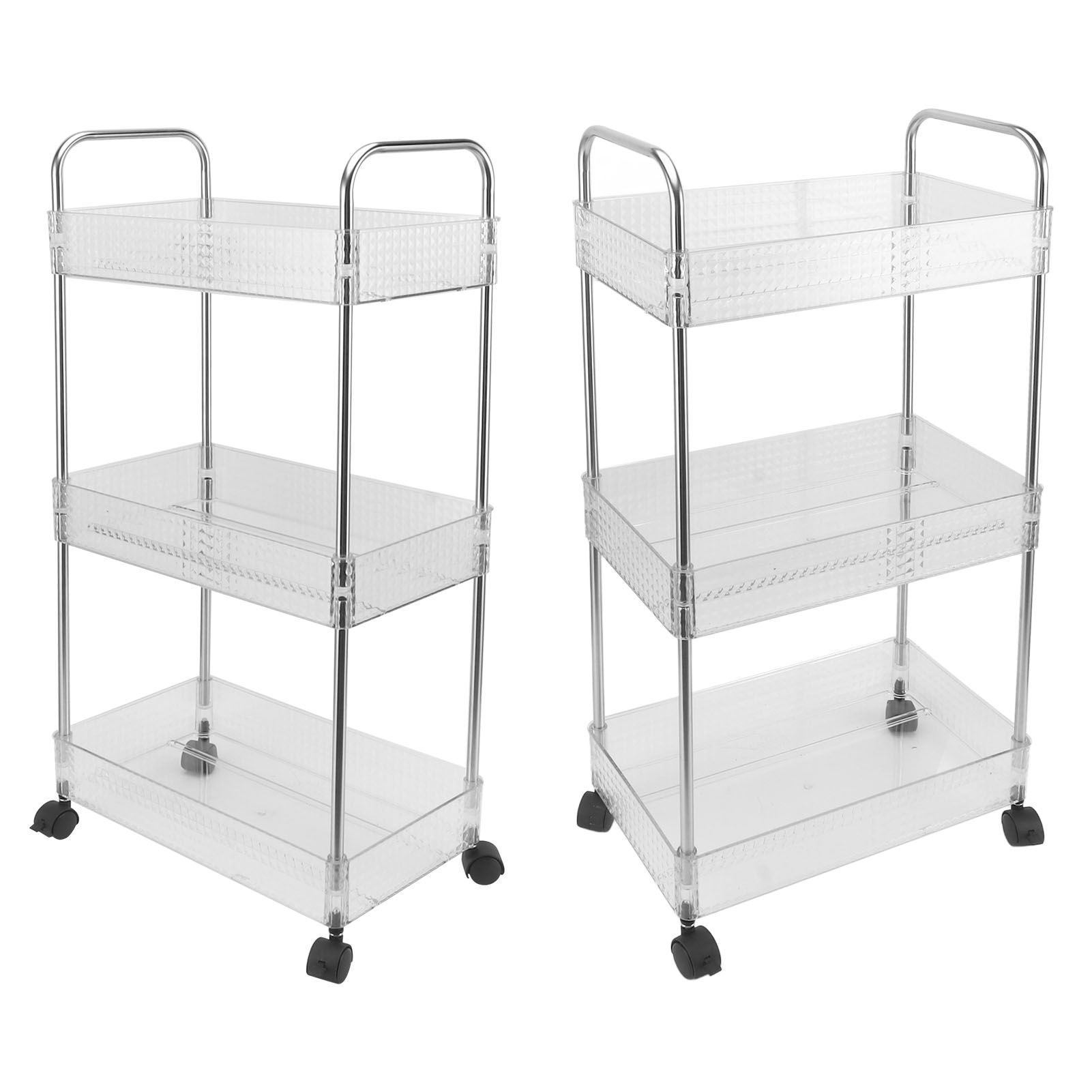 Kitchen Storage Rack Multifunctional 3 Tier Mobile Storage Cart for Bathroom Laundry Room Narrow Places S - Image 7