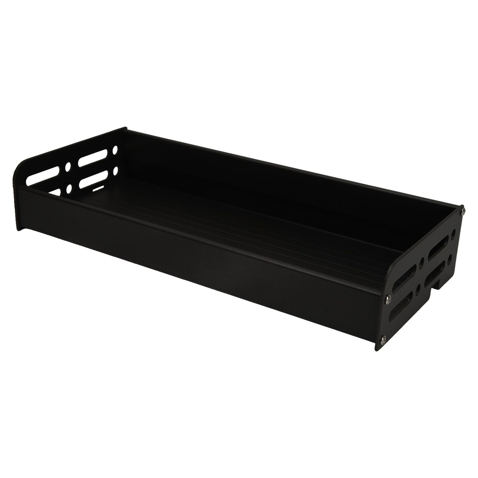 Floating Shelves Space Aluminum Wall Mounted Decorative Storage Shelf for Kitchen Bathroom Living Room Bedroom Black - Image 3