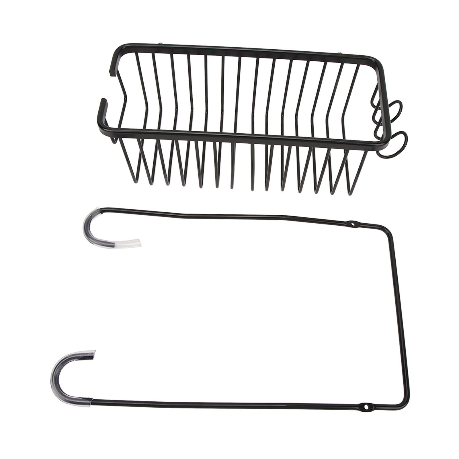 Over The Toilet Storage Shelf Large Capacity Aluminum Toilet Storage Basket Metal Bathroom Storage Organizer Black - Image 1