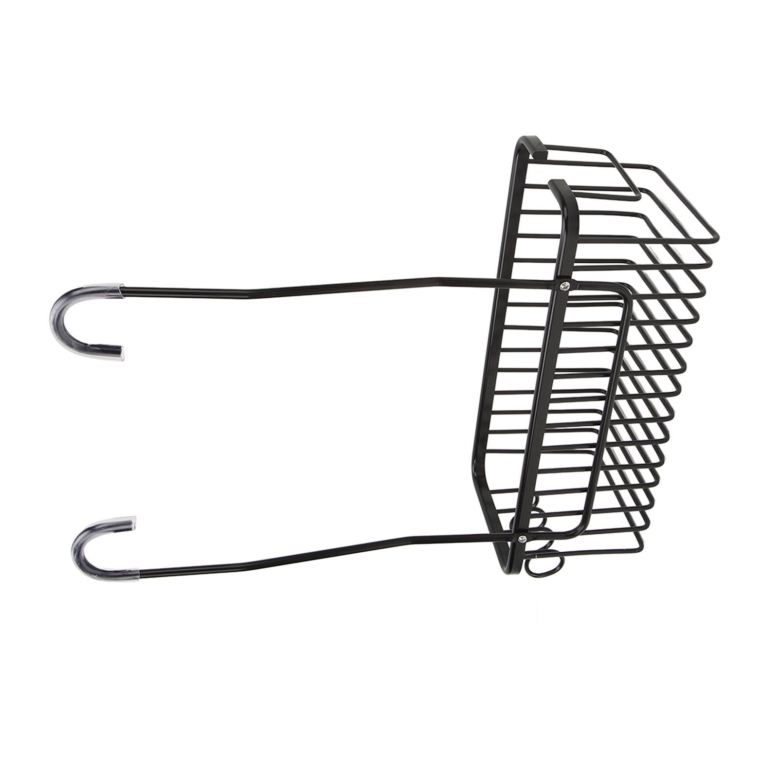 Over The Toilet Storage Shelf Large Capacity Aluminum Toilet Storage Basket Metal Bathroom Storage Organizer Black - Image 7
