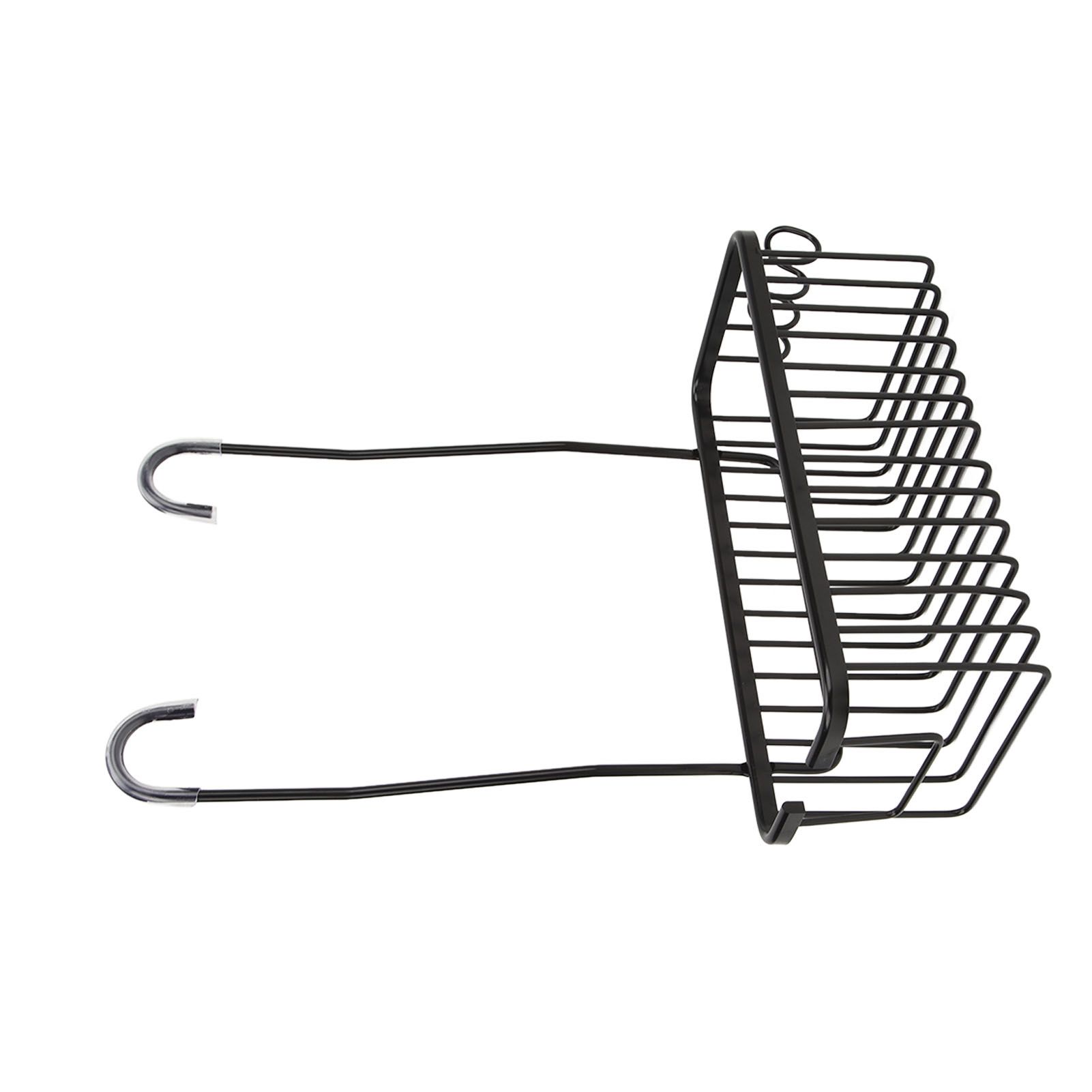 Over The Toilet Storage Shelf Large Capacity Aluminum Toilet Storage Basket Metal Bathroom Storage Organizer Black - Image 8