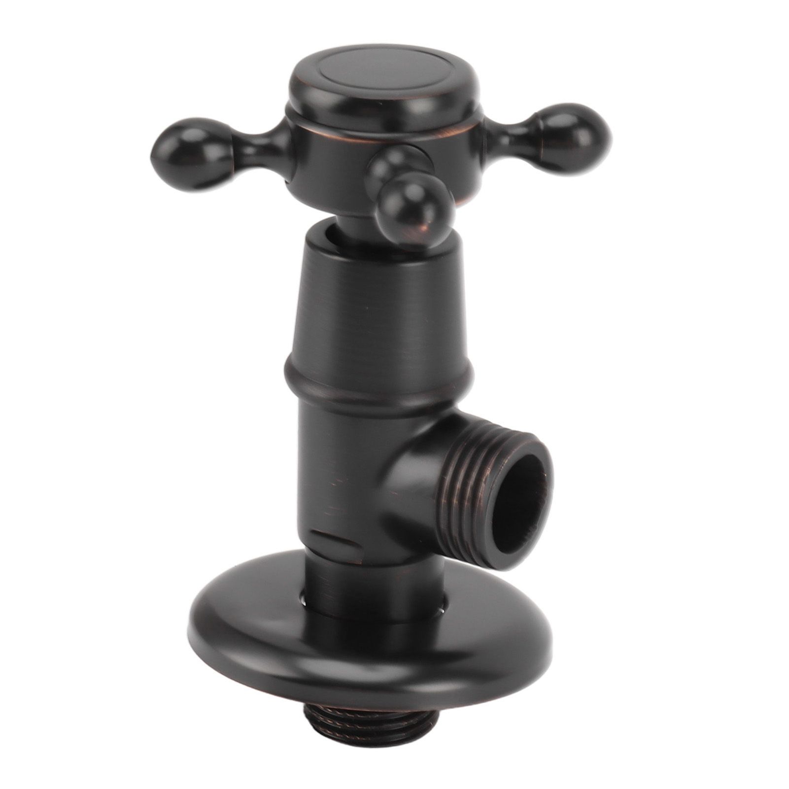 Solid Brass Angle Stop Valve Retro Thickened Cold Hot Triangle Valve Explosion Proof Water Shut Off Valve Black - Image 1