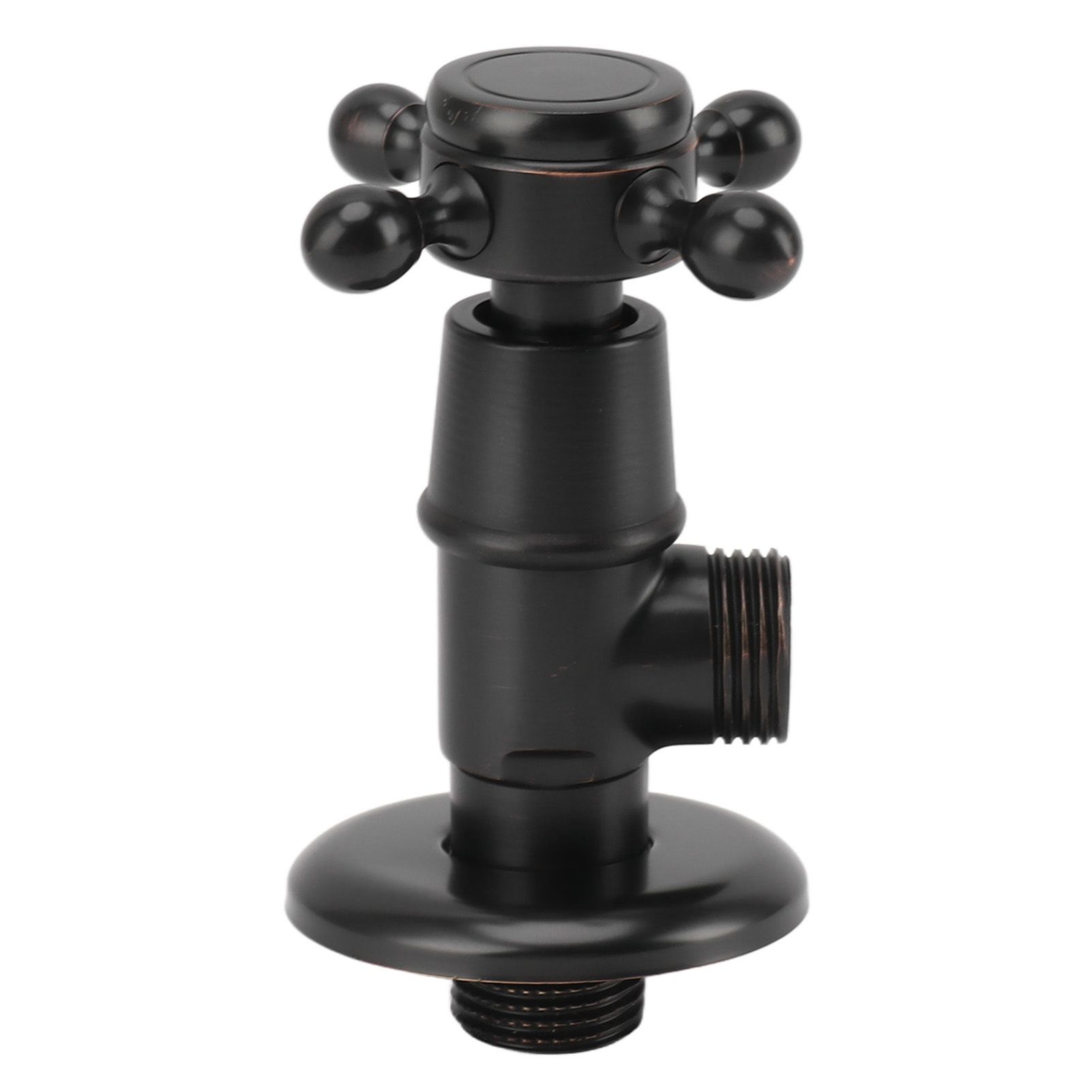 Solid Brass Angle Stop Valve Retro Thickened Cold Hot Triangle Valve Explosion Proof Water Shut Off Valve Black - Image 2