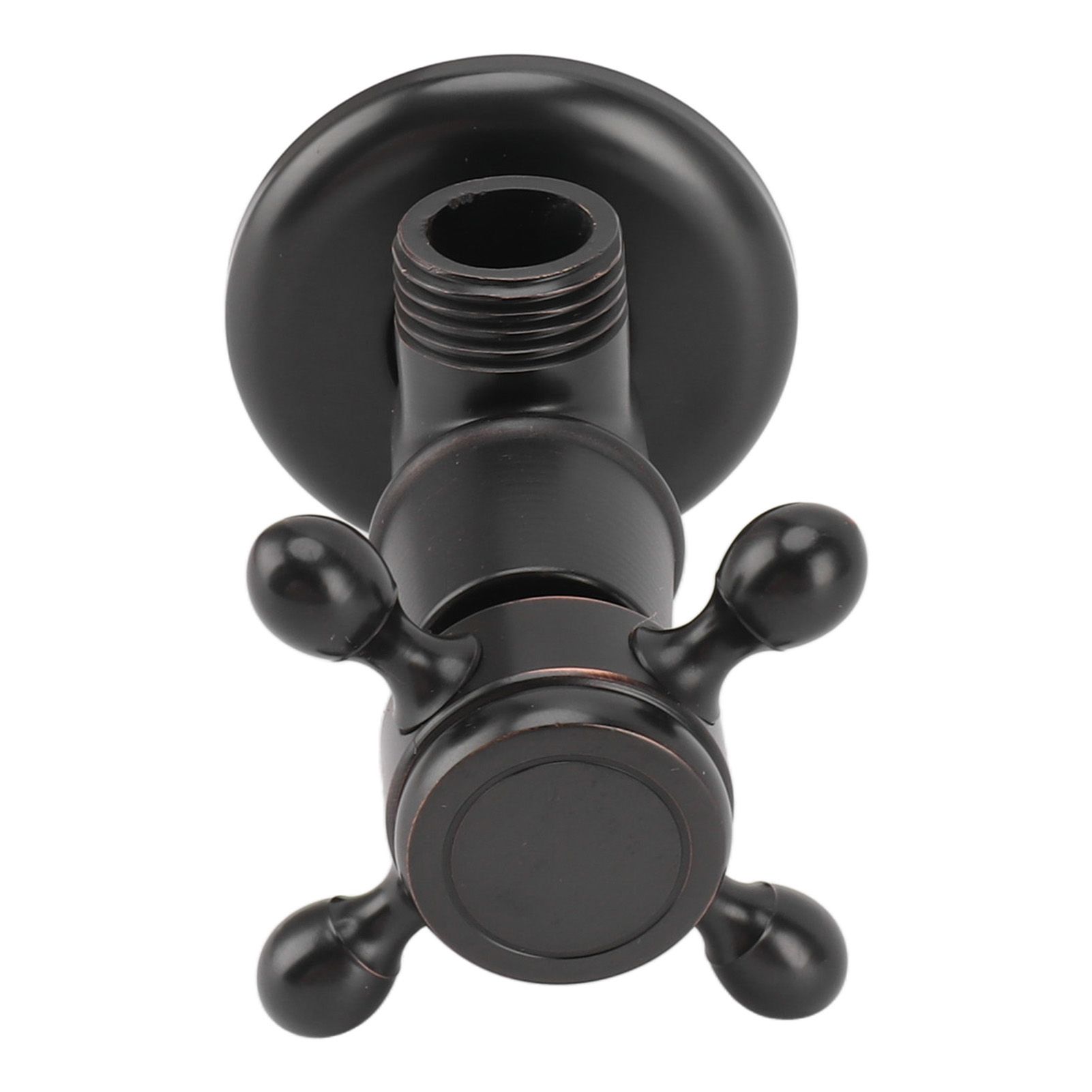 Solid Brass Angle Stop Valve Retro Thickened Cold Hot Triangle Valve Explosion Proof Water Shut Off Valve Black - Image 4