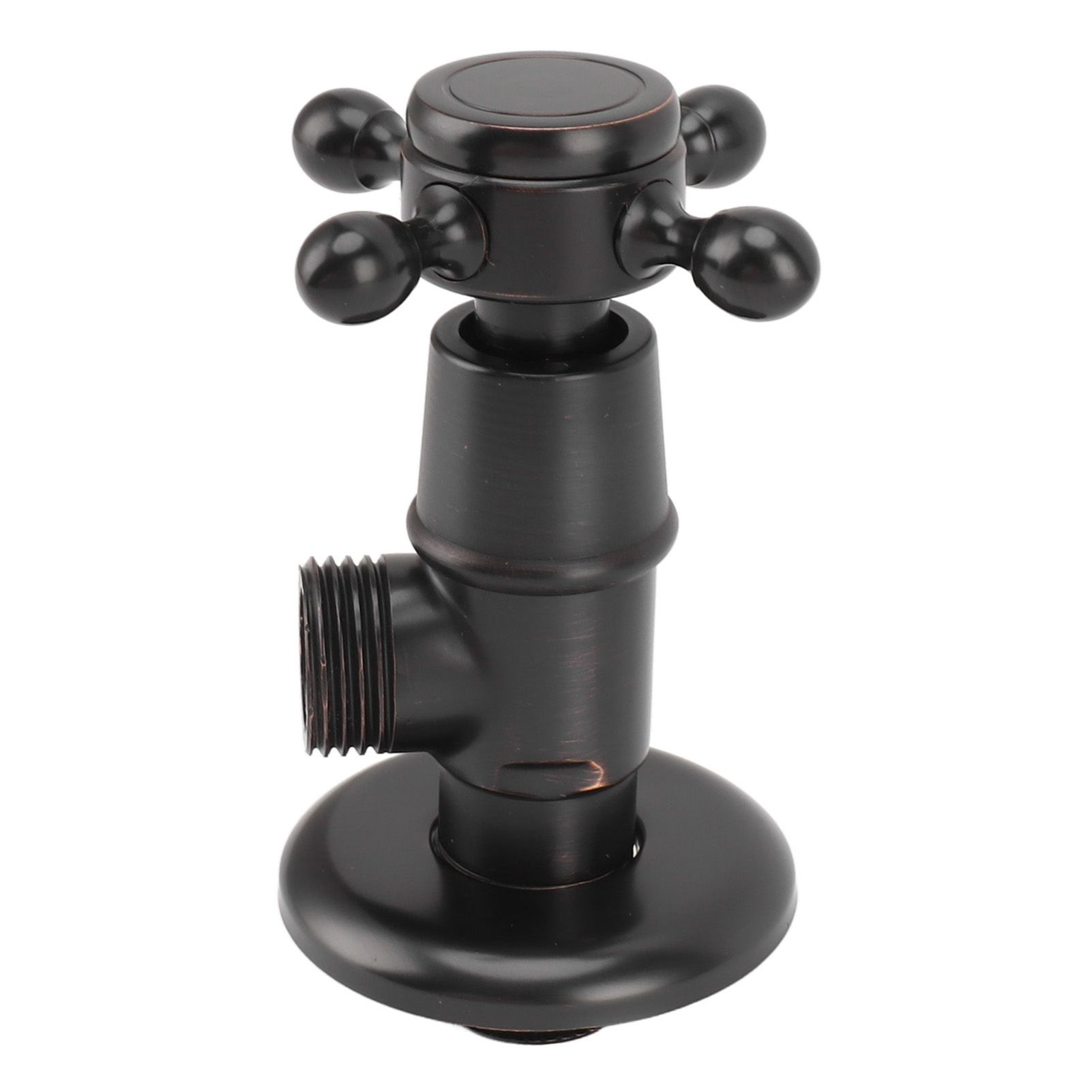 Solid Brass Angle Stop Valve Retro Thickened Cold Hot Triangle Valve Explosion Proof Water Shut Off Valve Black - Image 5
