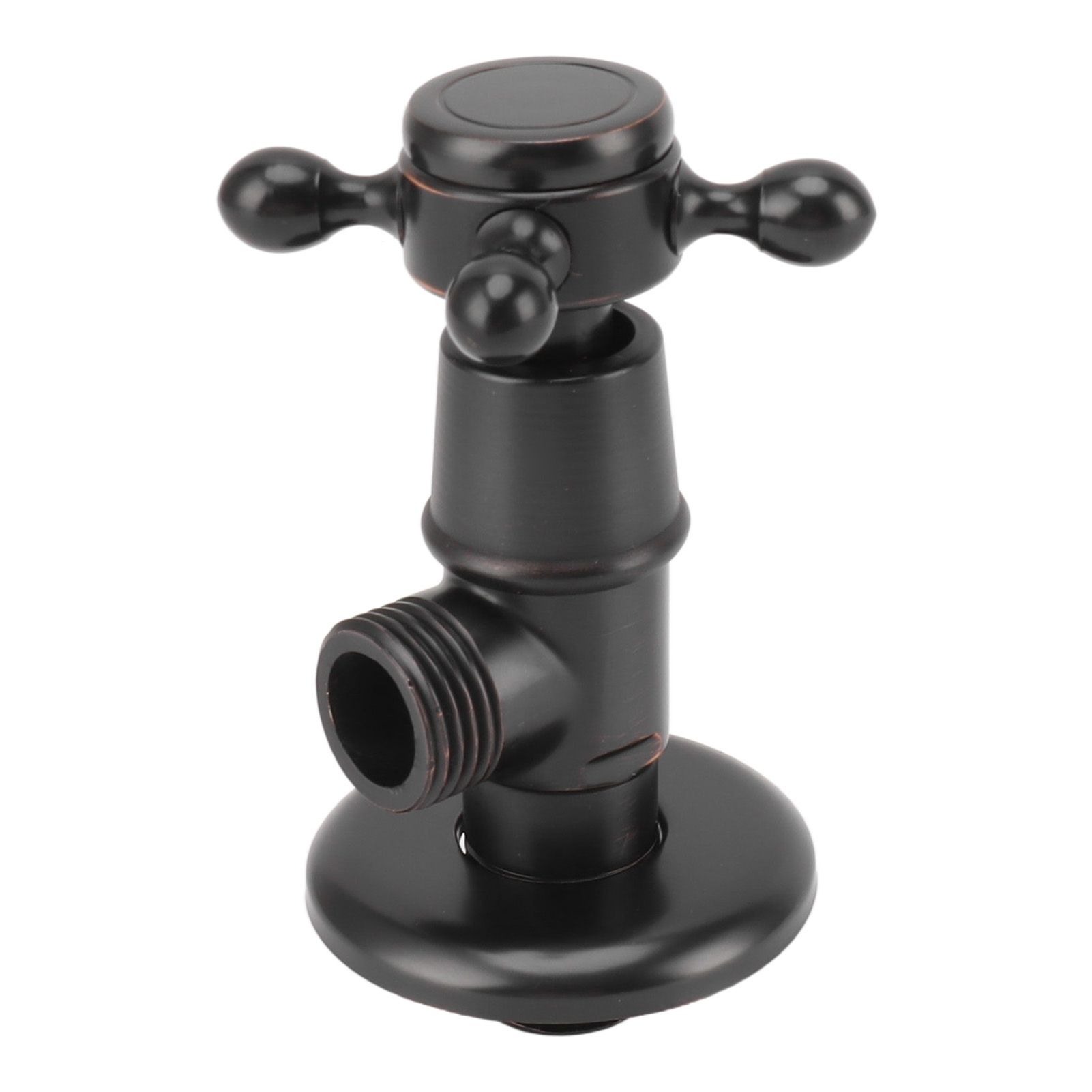 Solid Brass Angle Stop Valve Retro Thickened Cold Hot Triangle Valve Explosion Proof Water Shut Off Valve Black - Image 6