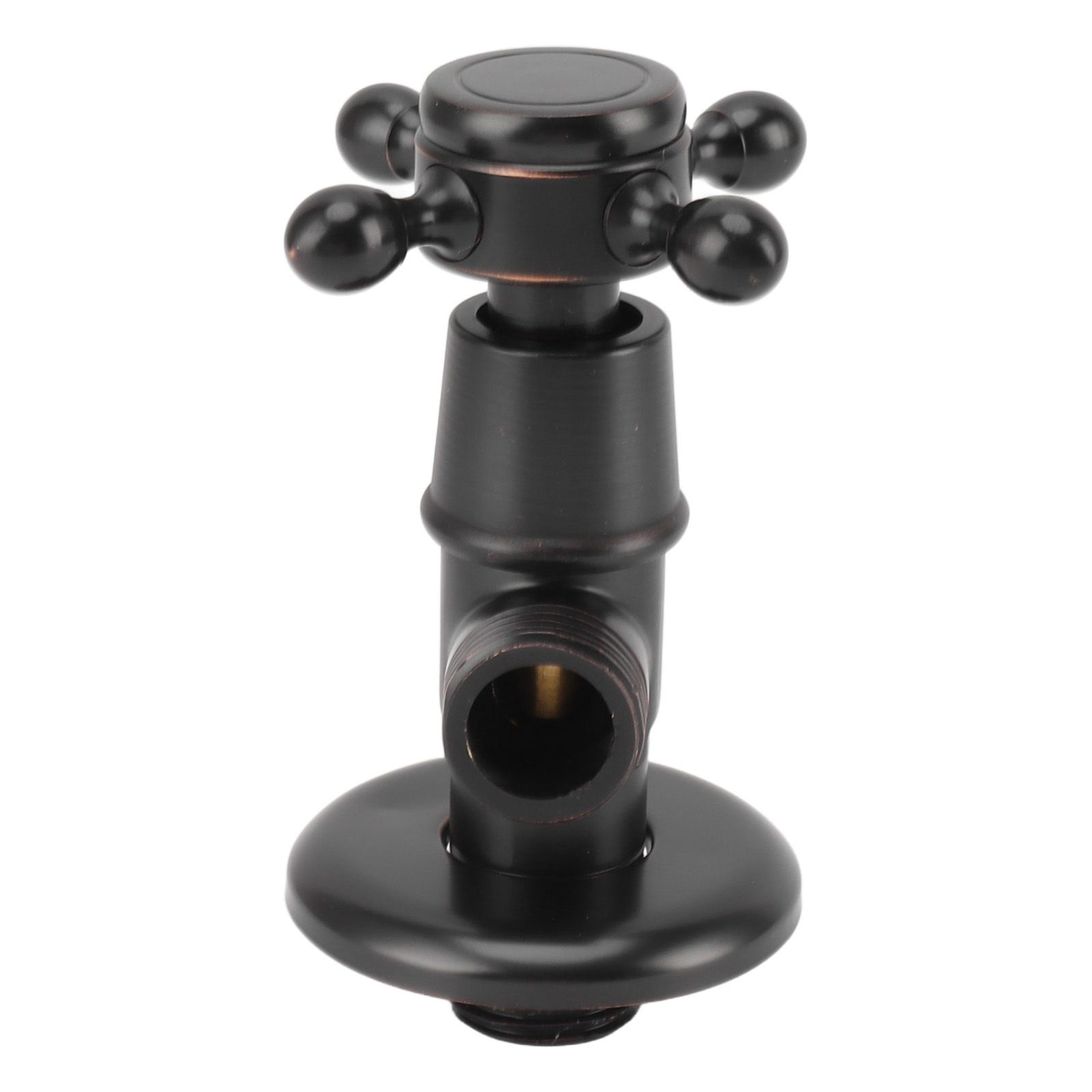 Solid Brass Angle Stop Valve Retro Thickened Cold Hot Triangle Valve Explosion Proof Water Shut Off Valve Black - Image 7