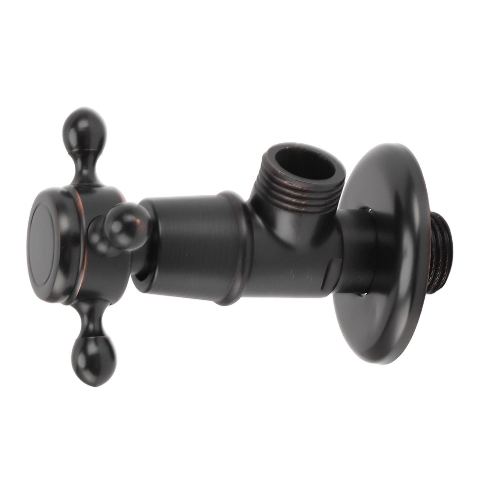 Solid Brass Angle Stop Valve Retro Thickened Cold Hot Triangle Valve Explosion Proof Water Shut Off Valve Black - Image 8