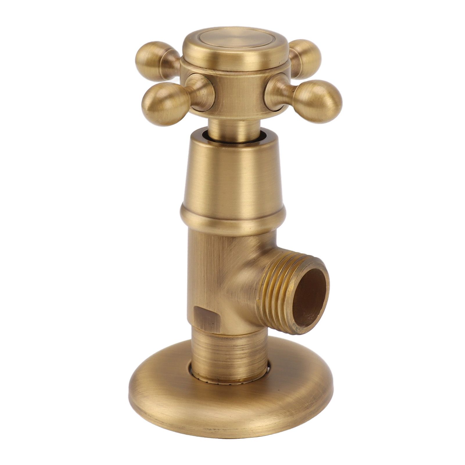 Solid Brass Angle Stop Valve Retro Thickened Cold Hot Triangle Valve Explosion Proof Water Shut Off Valve Antique - Image 1