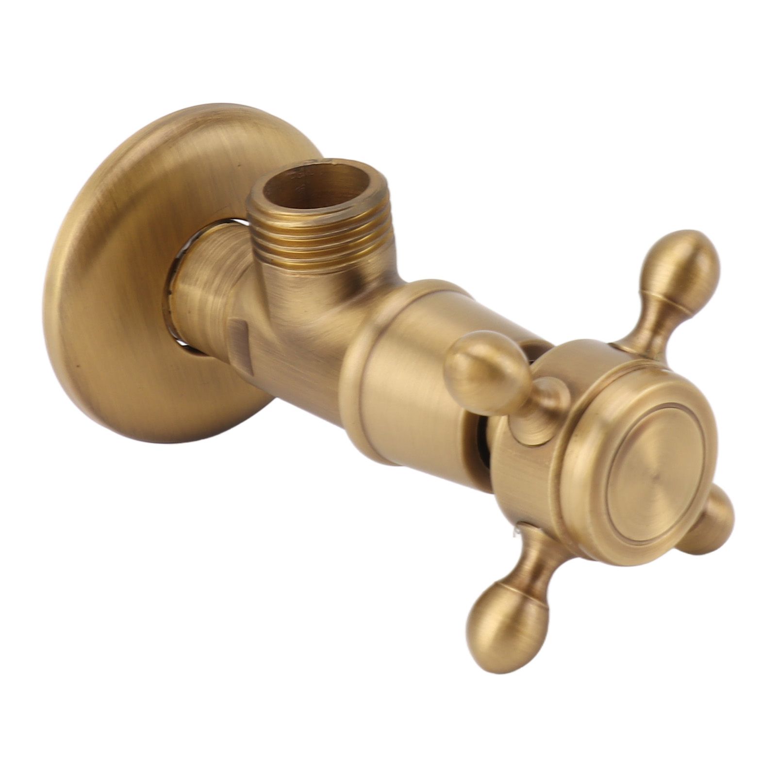 Solid Brass Angle Stop Valve Retro Thickened Cold Hot Triangle Valve Explosion Proof Water Shut Off Valve Antique - Image 3